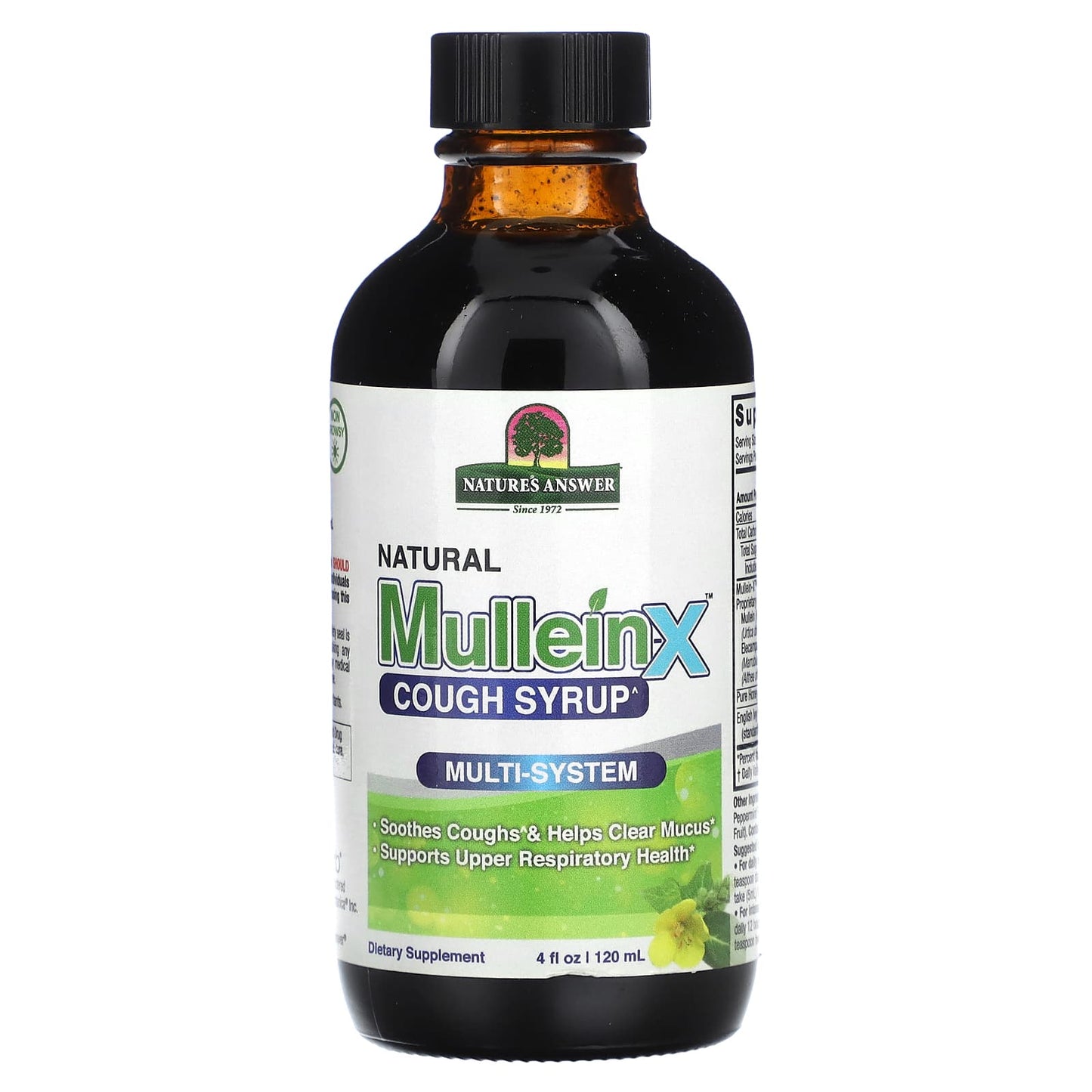 Nature's Answer, Natural Mullen-X Cough Syrup, Multi-System, 4 fl oz (120 ml)