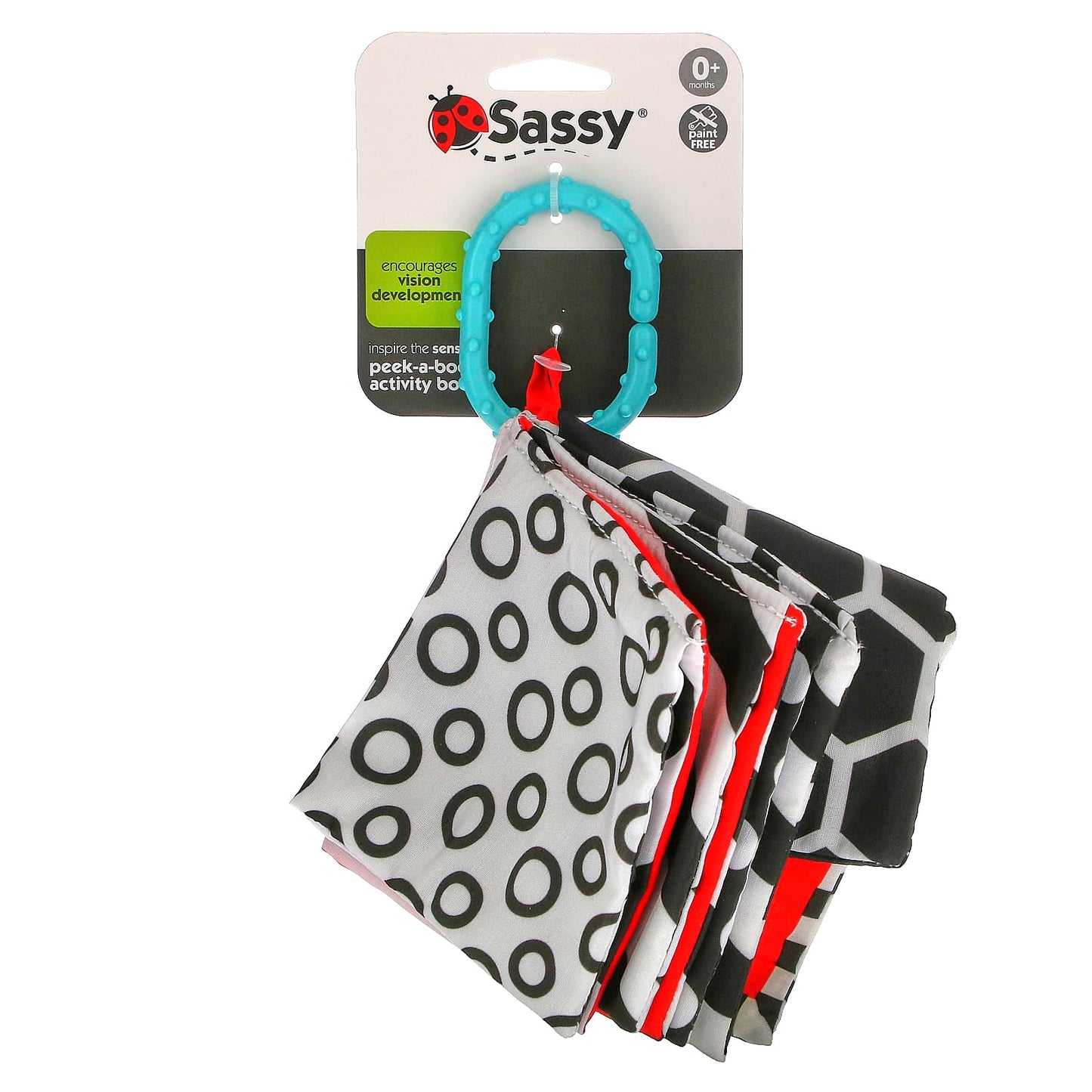 Sassy-Inspire The Senses-Peek-A-Boo Activity Book-0+ Months-1 Count