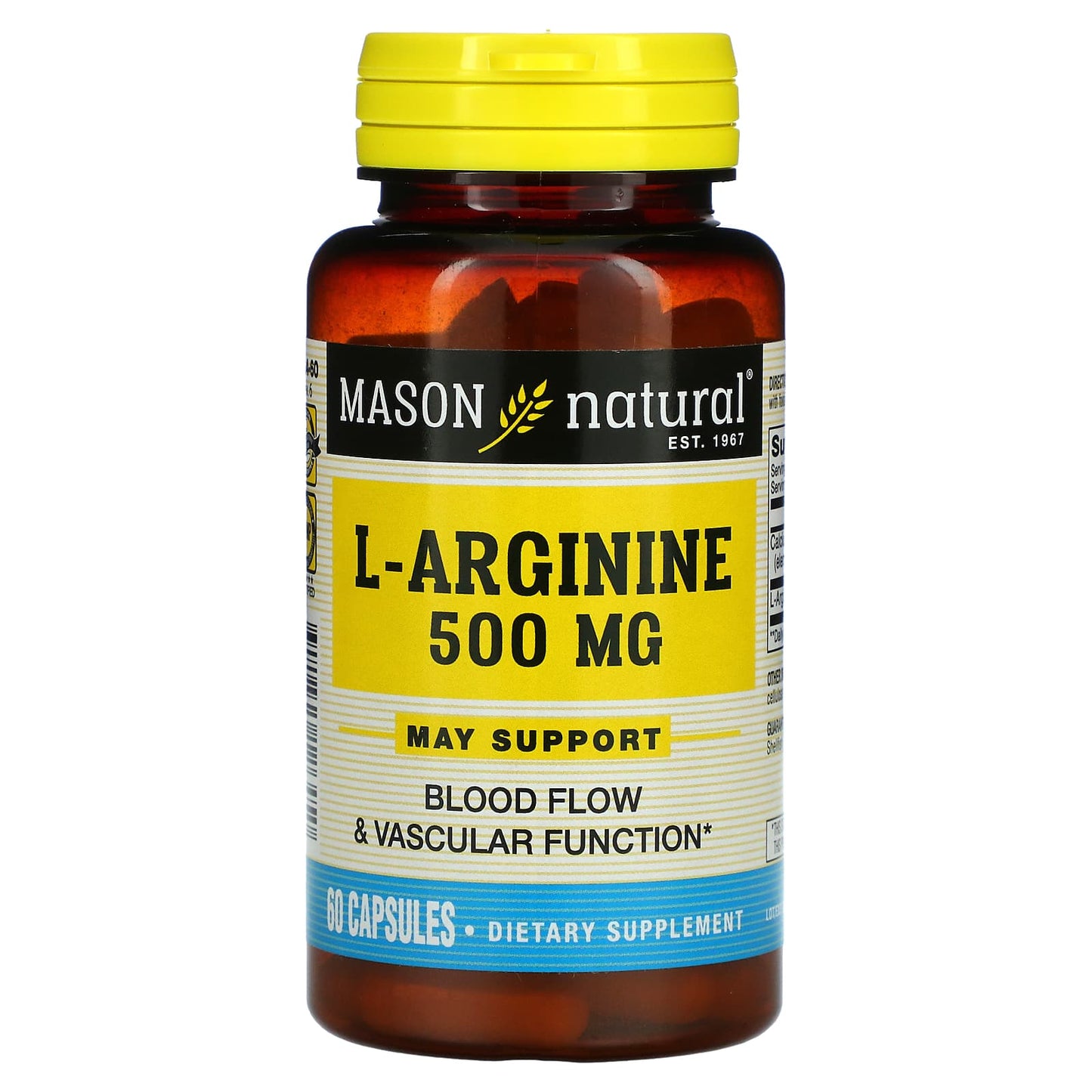 Mason Natural-L-Arginine-500 mg-60 Capsules