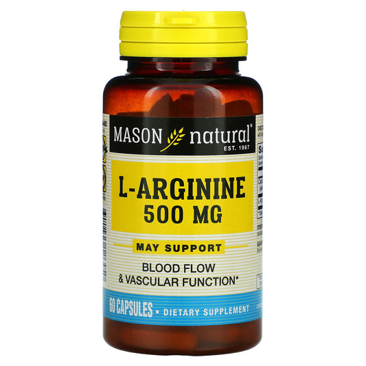 Mason Natural-L-Arginine-500 mg-60 Capsules