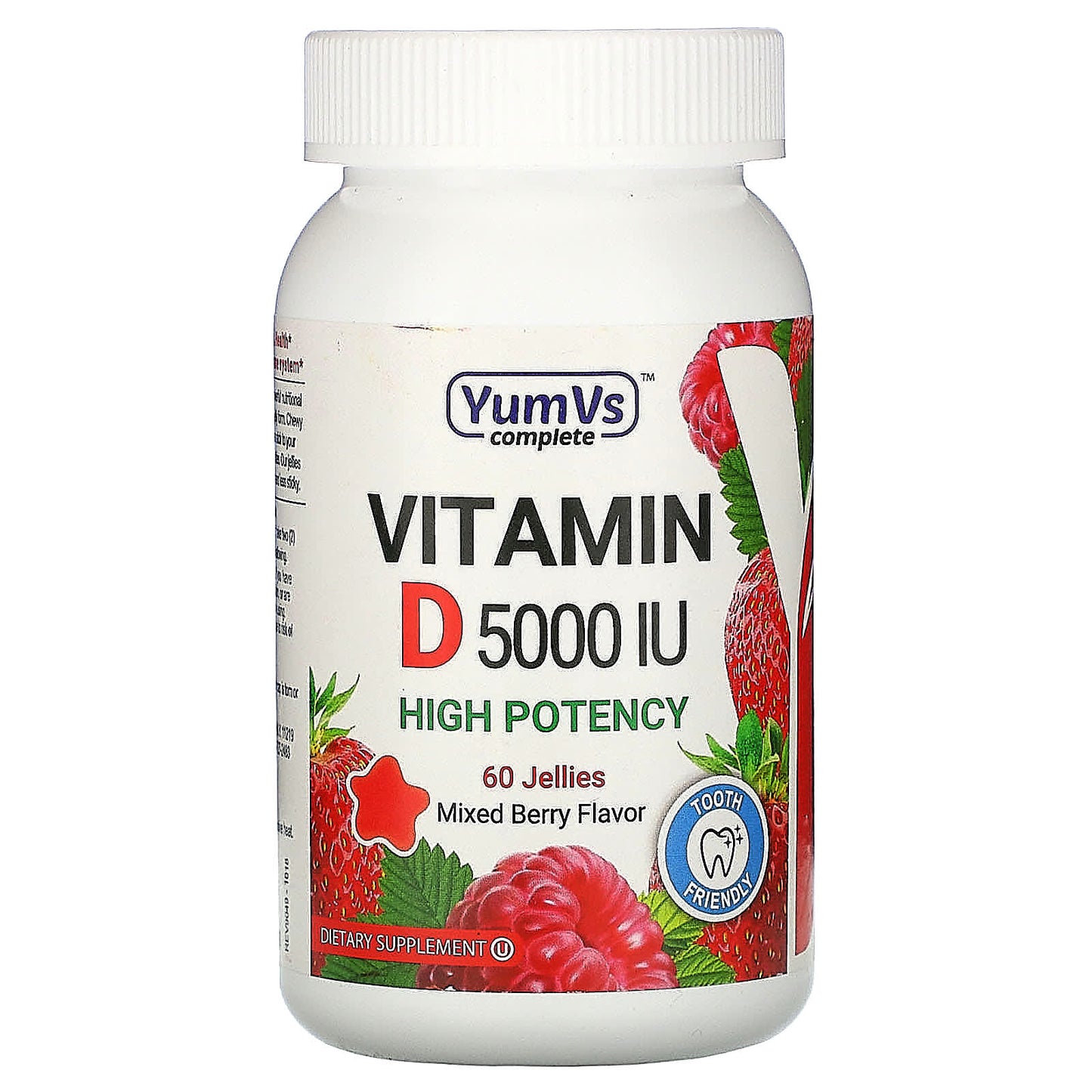 YumV's-Vitamin D-Mixed Berry Flavor-5,000 IU-60 Jellies