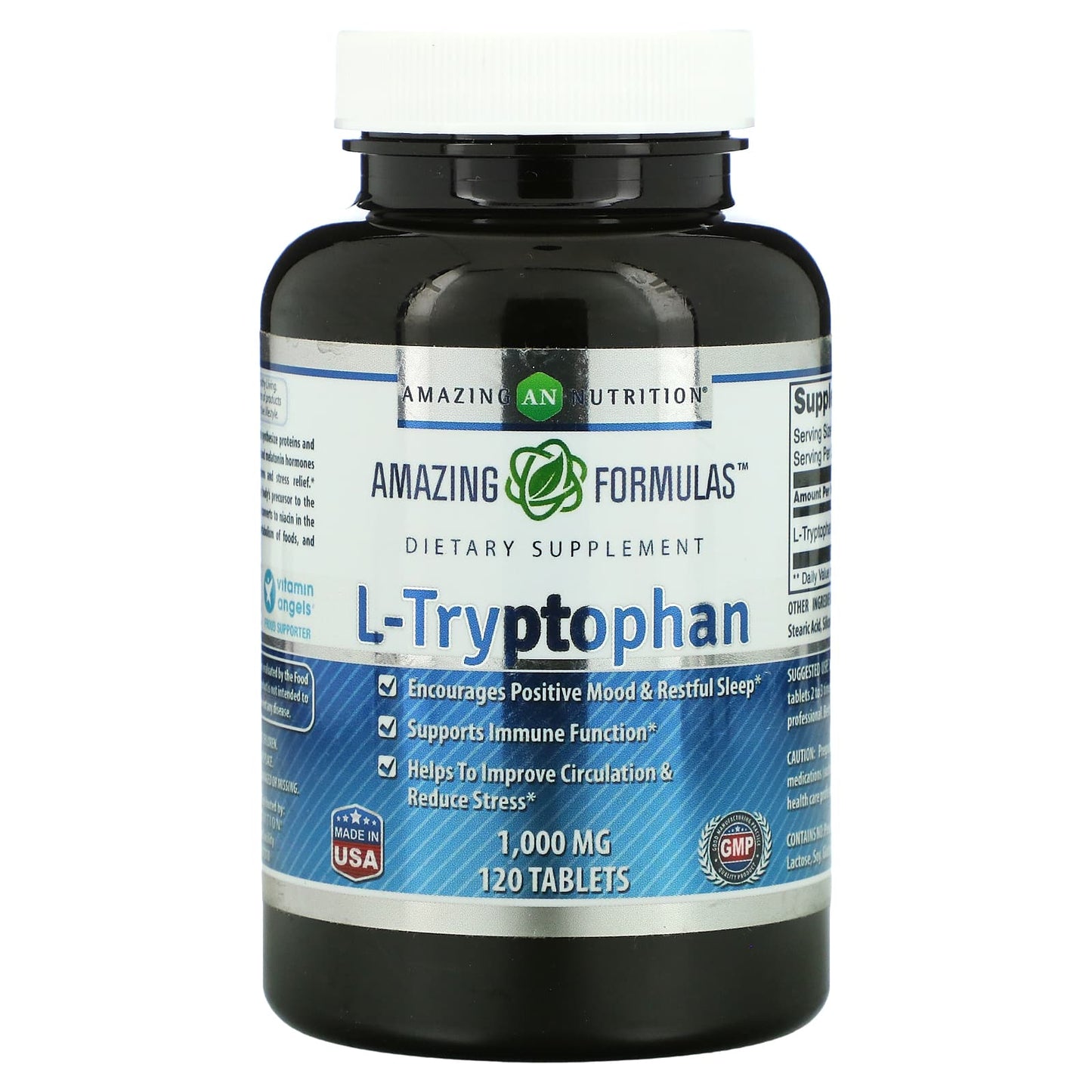 Amazing Nutrition-L-Tryptophan-1,000 mg-120 Tablets