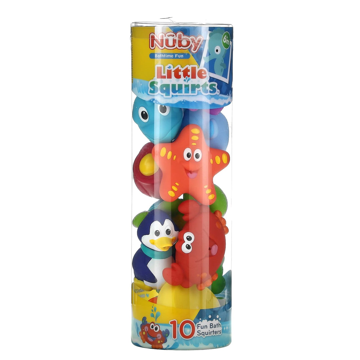 Nuby-Little Squirts-Fun Bath Squirters-6+ Months-10 Pieces