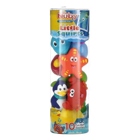 Nuby-Little Squirts-Fun Bath Squirters-6+ Months-10 Pieces