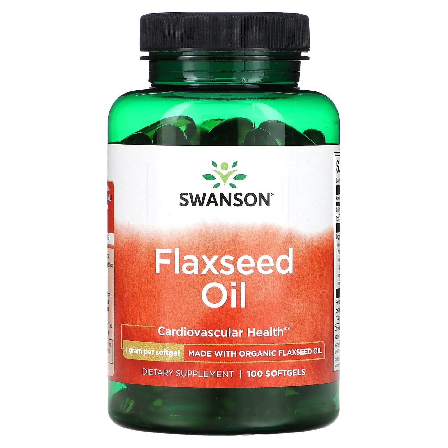 Swanson-Flaxseed Oil-1 g-100 Softgels