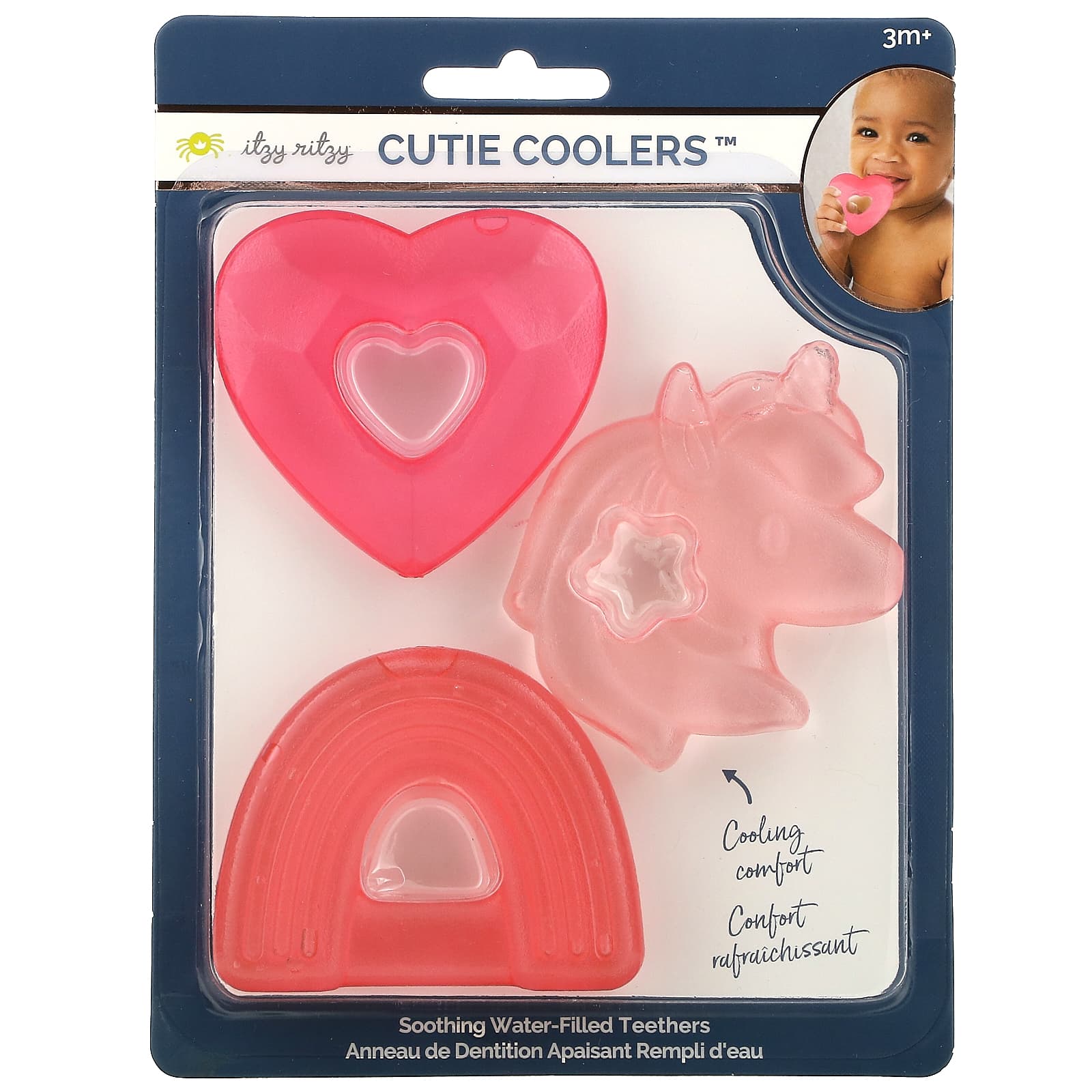 itzy ritzy-Cutie Coolers-Soothing Water-Filled Teethers-3+ Months-Magical-3 Teethers