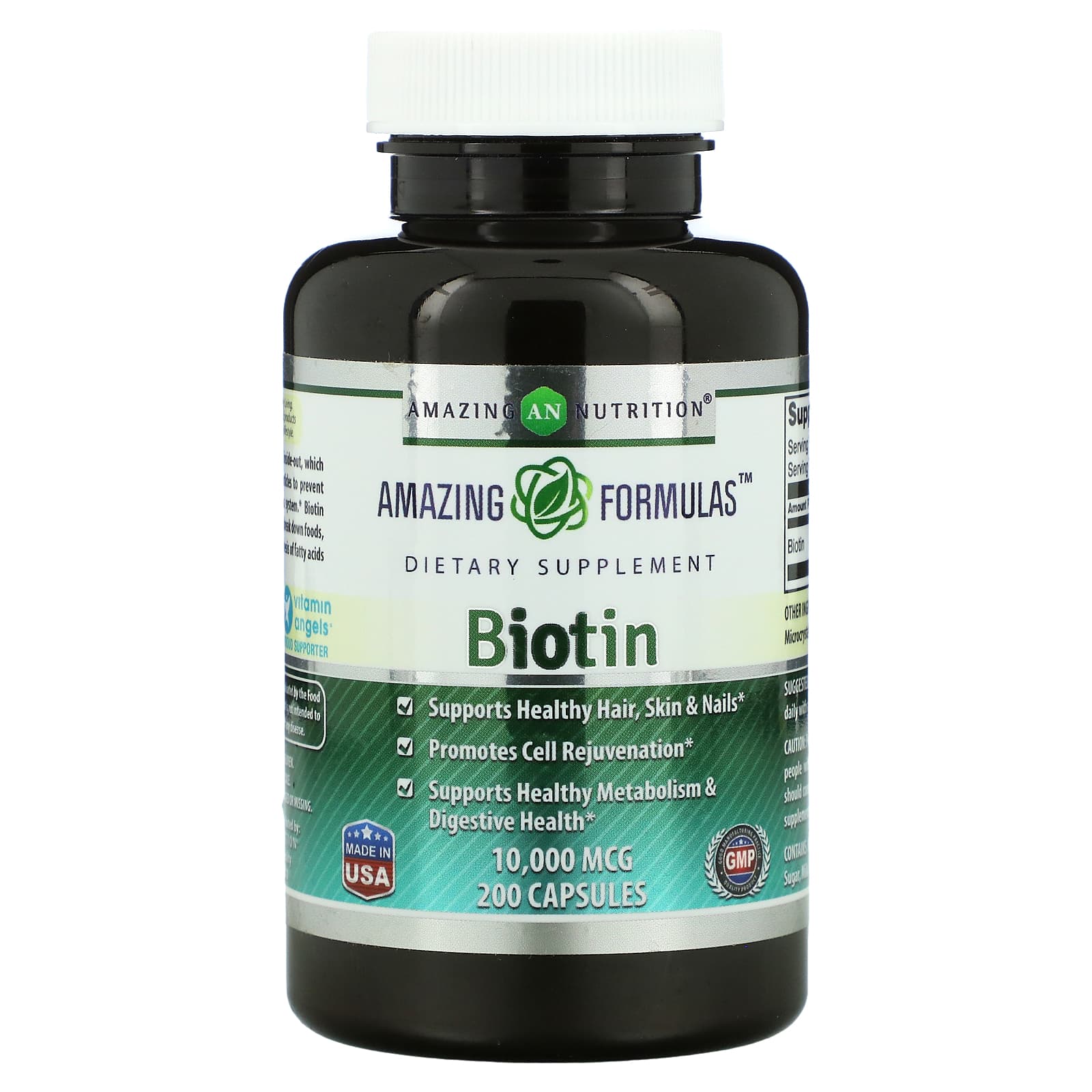 Amazing Nutrition-Biotin-10,000 mcg-200 Capsules