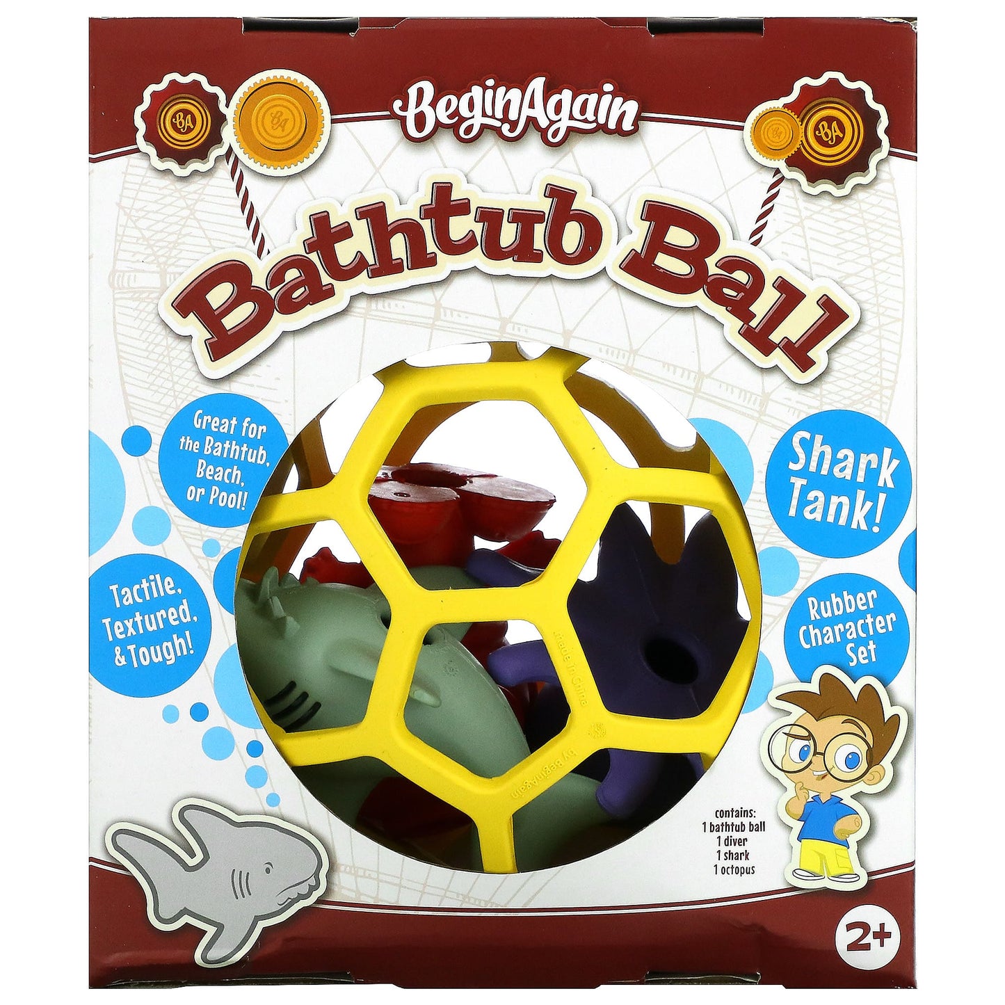 Begin Again Toys, Bathtub Ball, 2+ Years, 4 Pieces