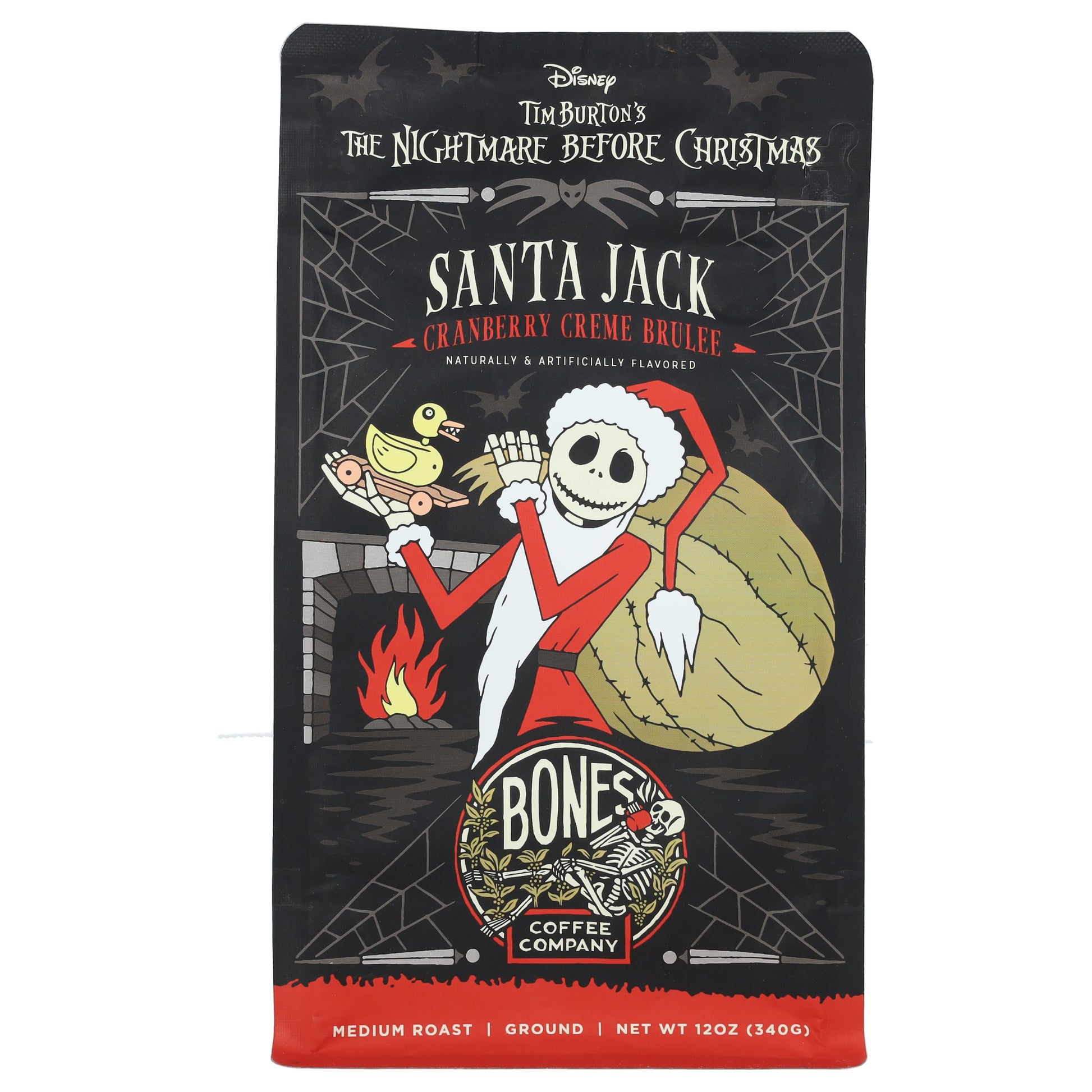 Bones Coffee Company-Santa Jack-Cranberry Creme Brulee-Ground-Medium Roast-12 oz (340 g)