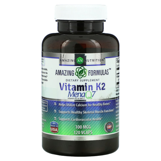 Amazing Nutrition-Vitamin K2-100 mcg-120 VCaps