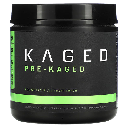 Kaged-PRE-KAGED-Pre-Workout-Fruit Punch-1.31 lb (592 g)