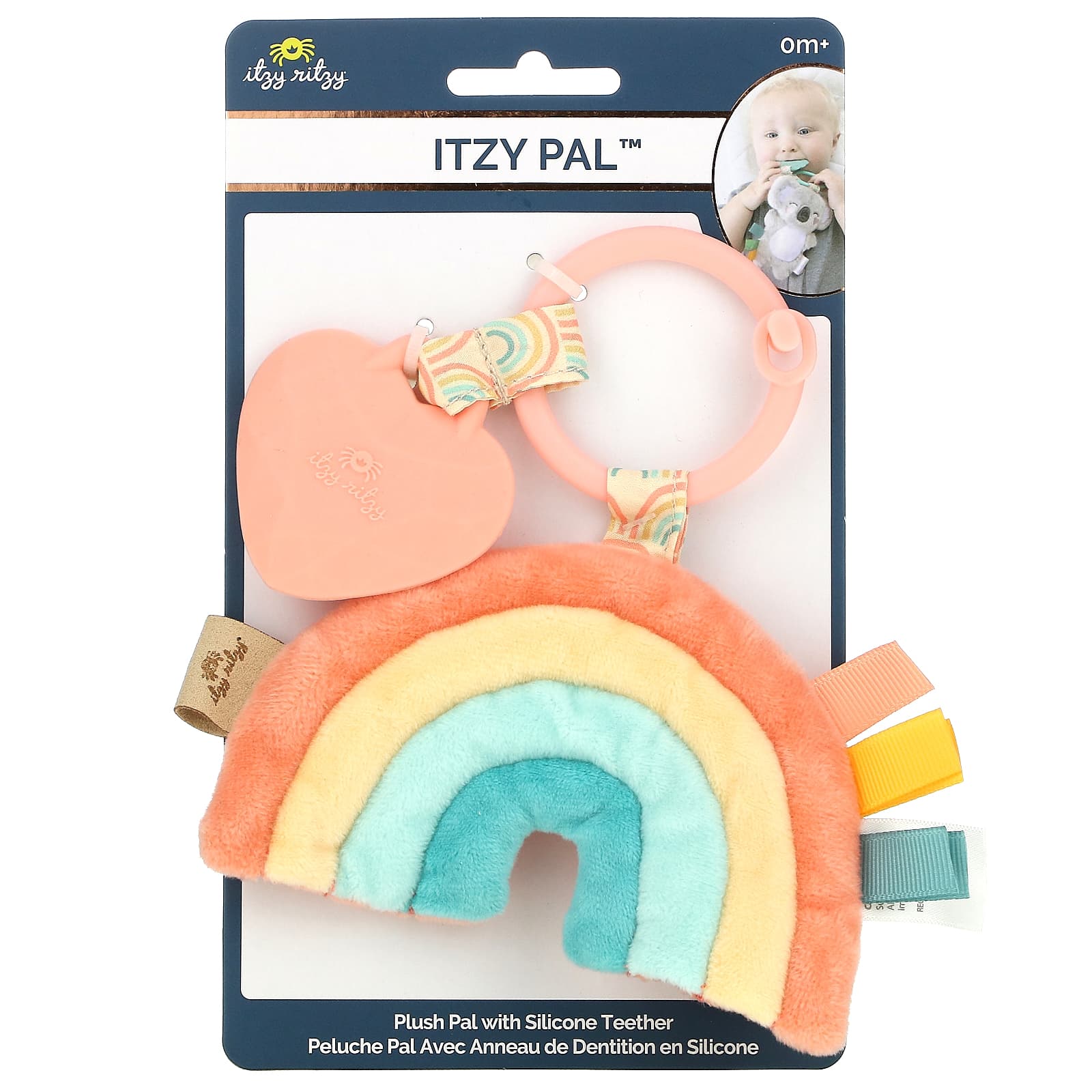 itzy ritzy-Itzy Pal-Plush Pal with Silicone Teether- 0+ Months-Macy The Rainbow-1 Teether