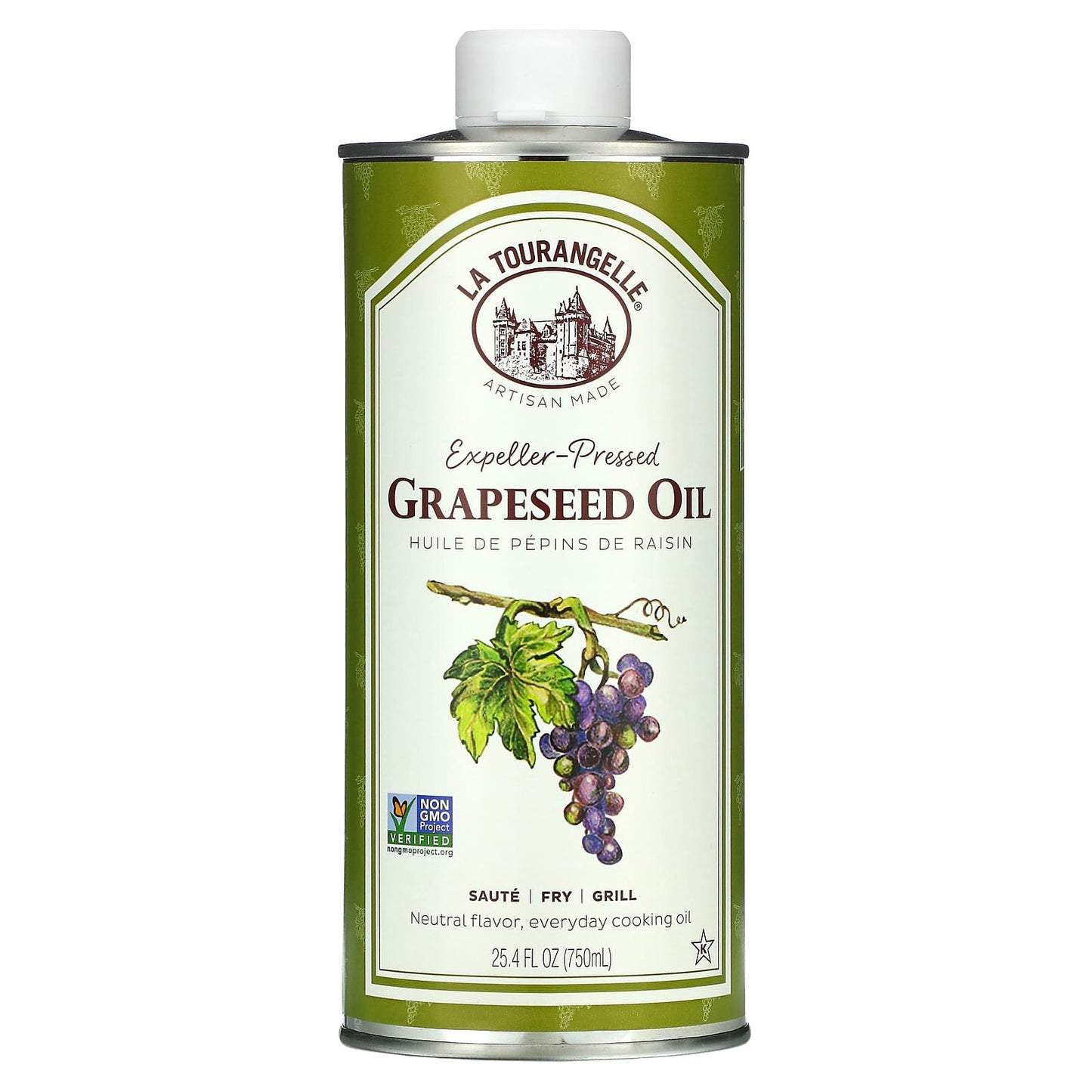 La Tourangelle-Expeller-Pressed Grapeseed Oil-25.4 fl oz (750 ml)