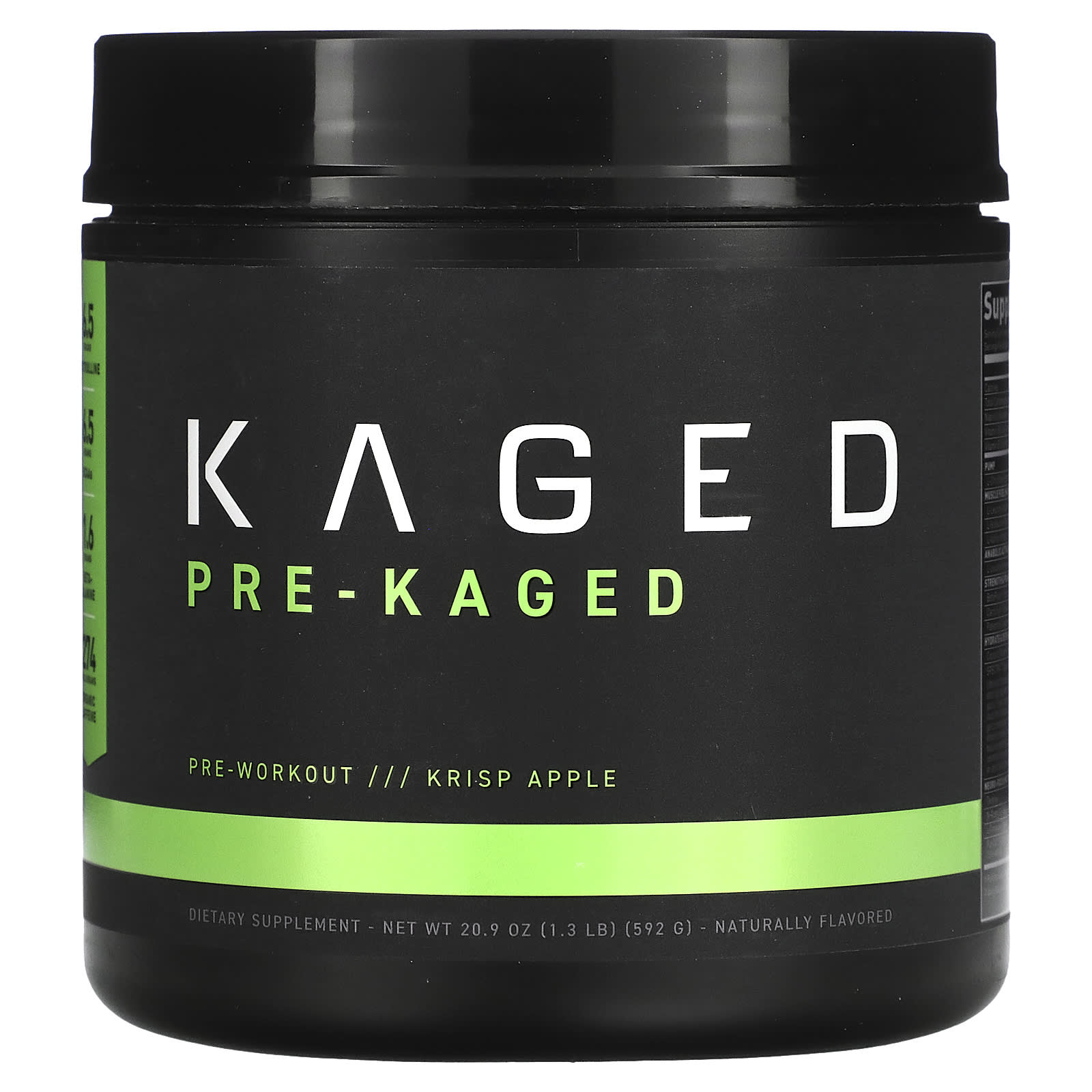 Kaged-PRE-KAGED-Pre-Workout-Krisp Apple-1.3 lb (592 g)