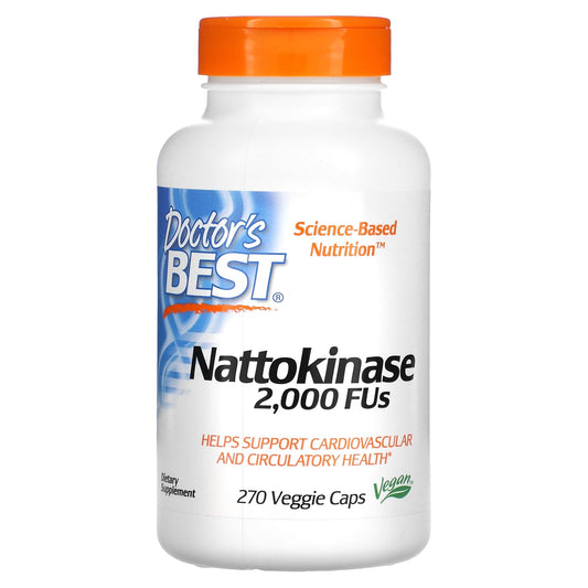 Doctor's Best-Nattokinase-2,000 FUs-270 Veggie Caps