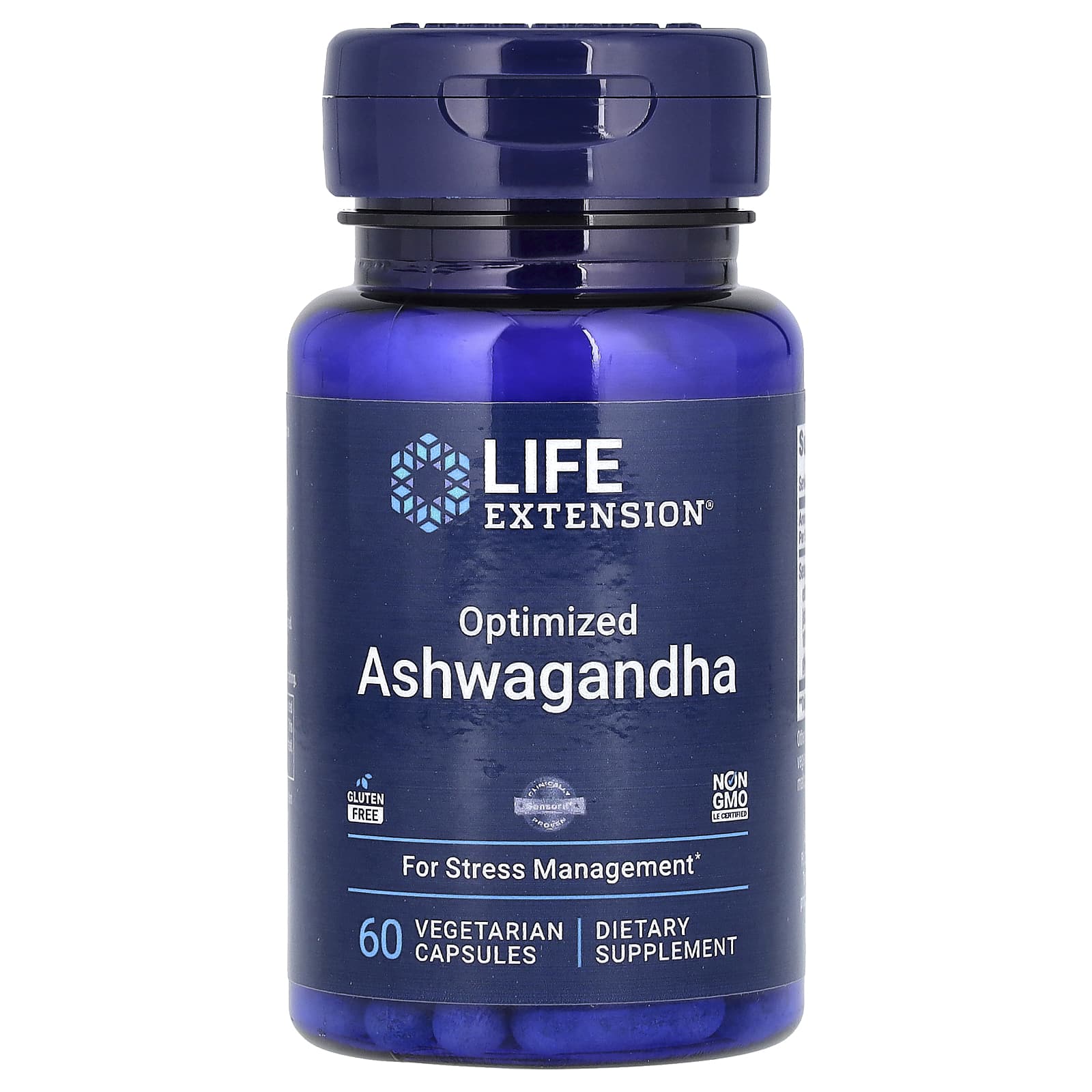 Life Extension-Optimized Ashwagandha-60 Vegetarian Capsules