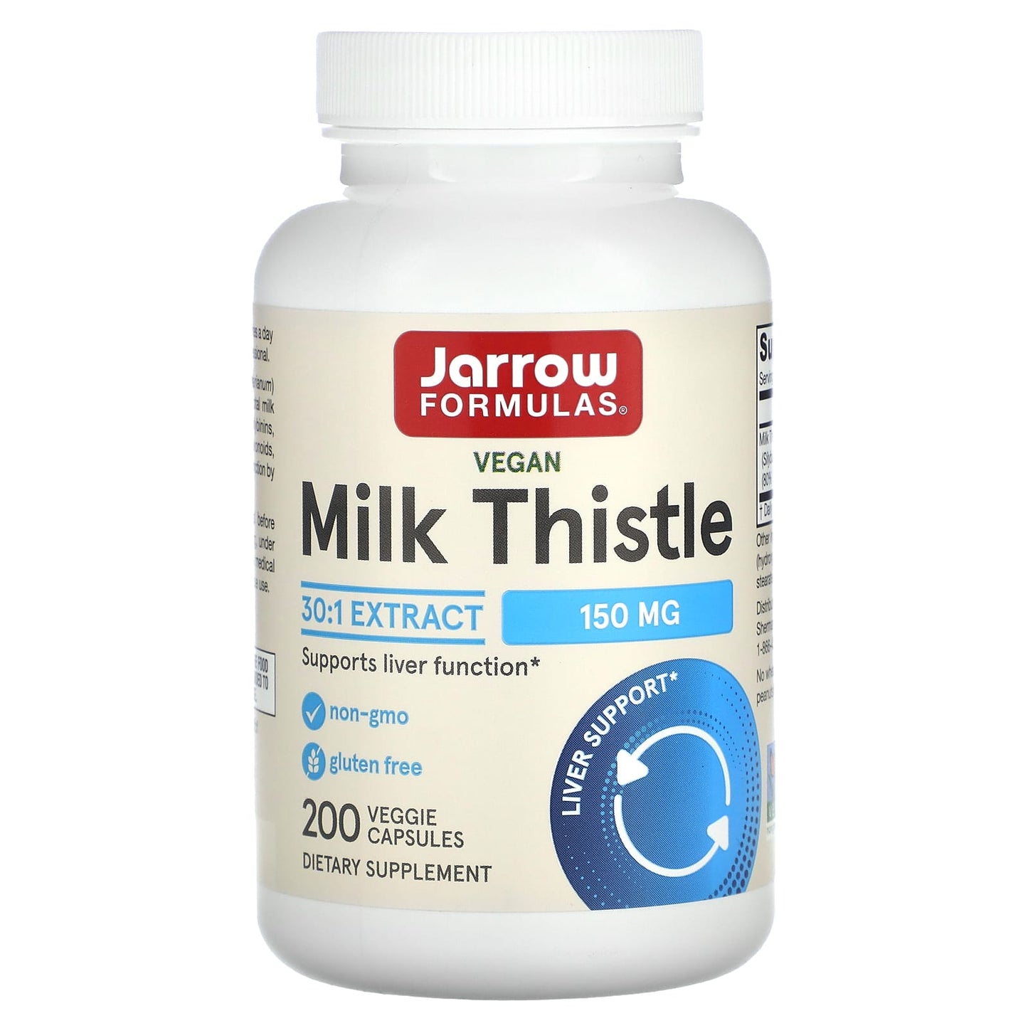 Jarrow Formulas-Vegan Milk Thistle-150 mg-200 Veggie Capsules