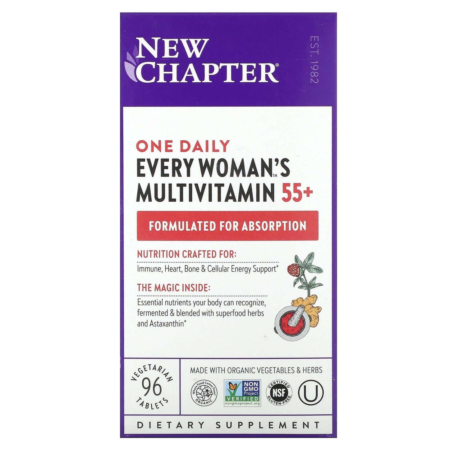 New Chapter-Every Woman's One Daily 55+ Multivitamin-96 Vegetarian Tablets