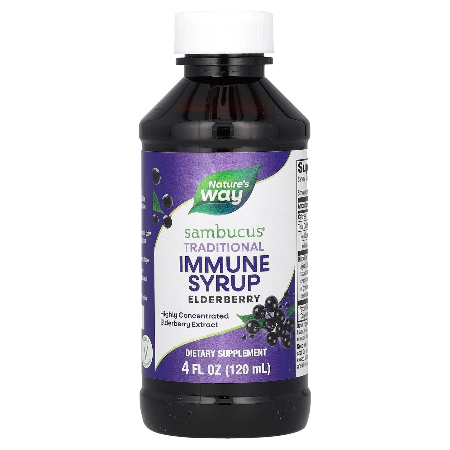 Nature's Way, Sambucus, Traditional Immune Syrup, Elderberry, 4 fl oz (120 ml)