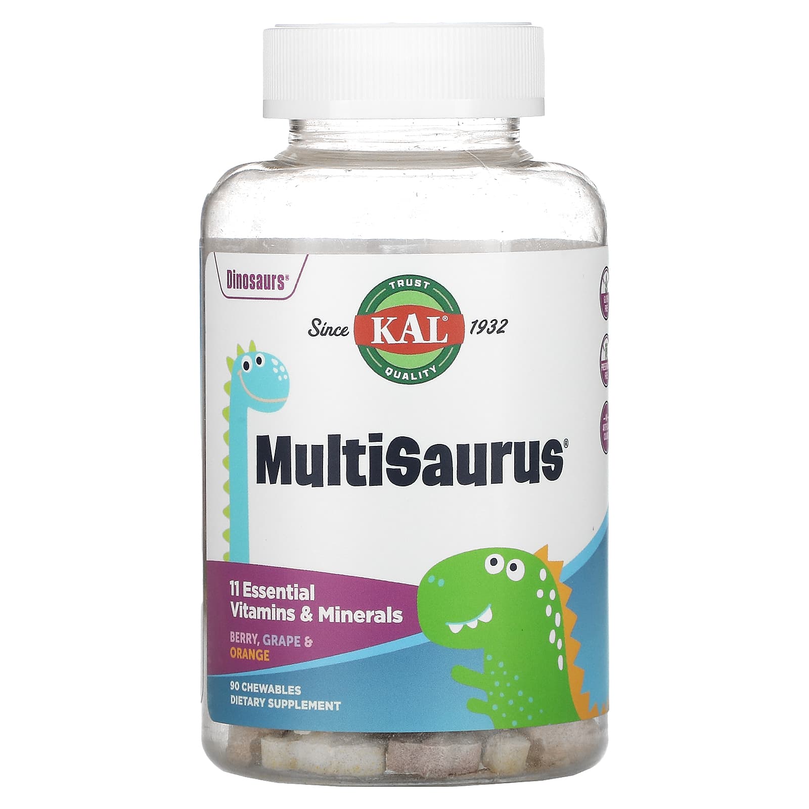 KAL-MultiSaurus-Berry-Grape & Orange-90 Chewables