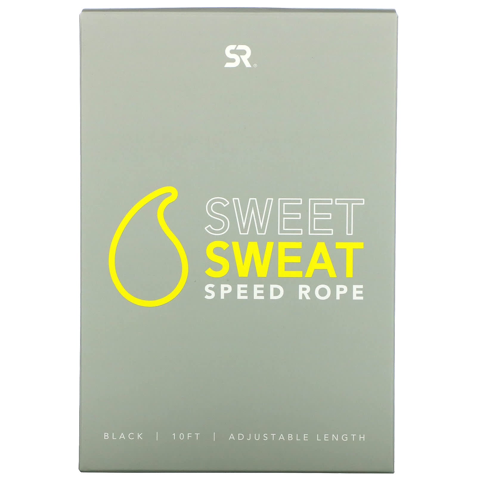 Sports Research-Sweet Sweat-Speed Rope-Black-1 Jump Rope