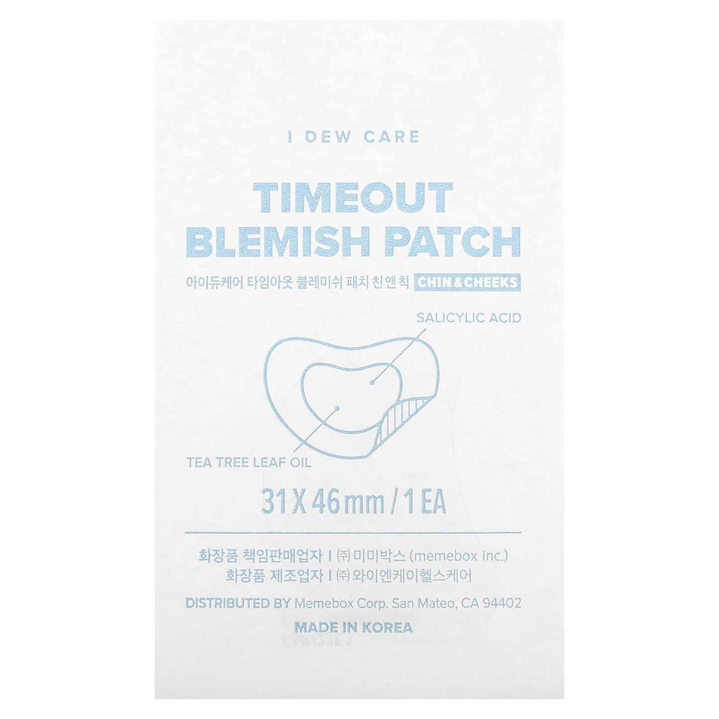 I Dew Care, Timeout Blemish Patch, Chin & Cheeks, 9 Patches