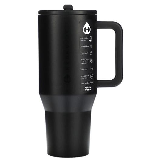 HydroJug-Traveler Tumbler-Black-40 oz