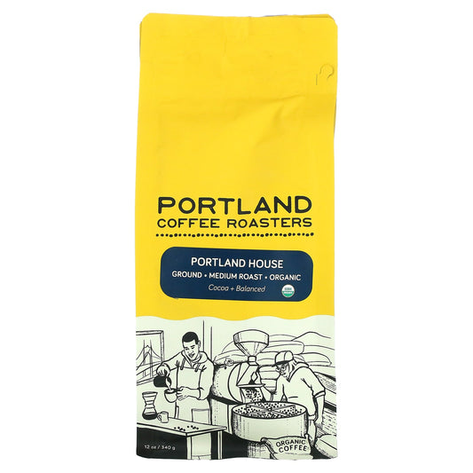 Portland Coffee Roasters-Organic Coffee-Ground-Medium Roast-Portland House-12 oz (340 g)