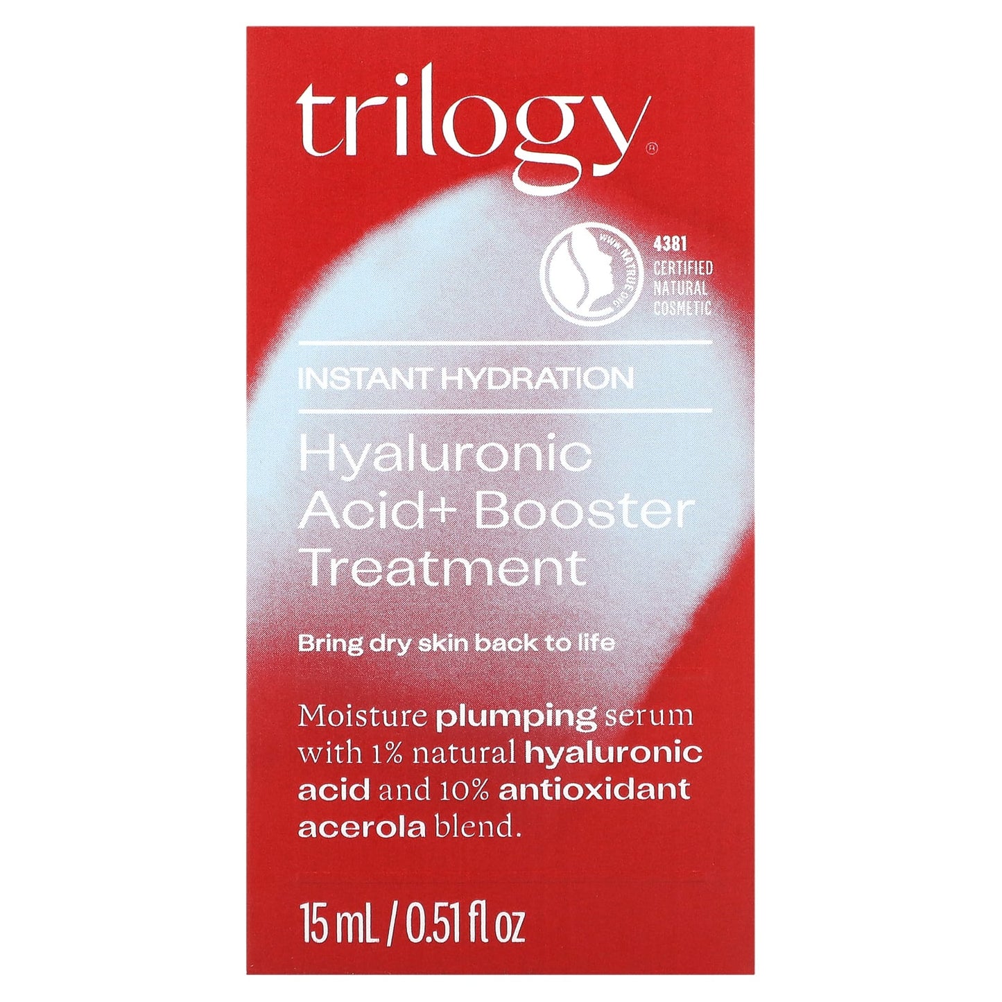 Trilogy, Hyaluronic Acid + Booster Treatment, 0.51 fl oz (15 ml)