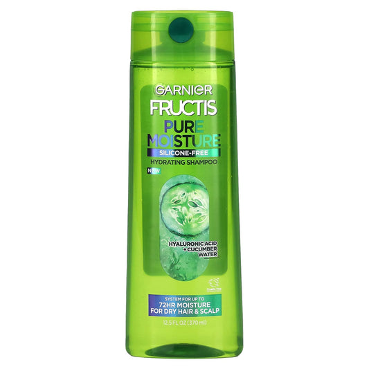 Garnier-Pure Moisture-Hydrating Shampoo-For Dry Hair & Scalp-12.5 fl oz (370 ml)