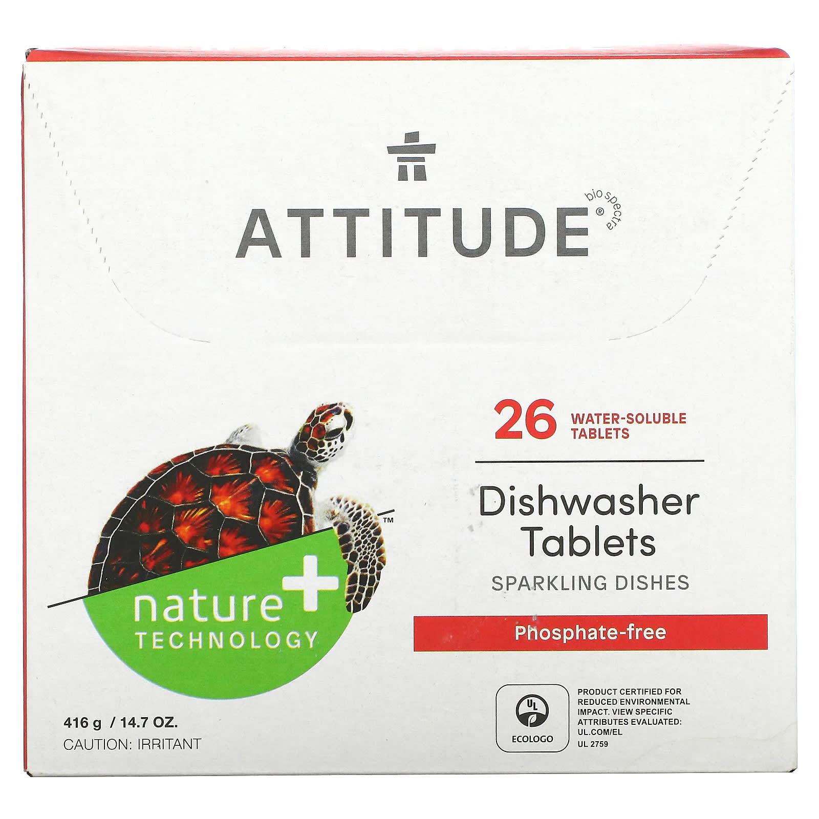 ATTITUDE-Dishwasher Tablets-26 Water-Soluble Tablets