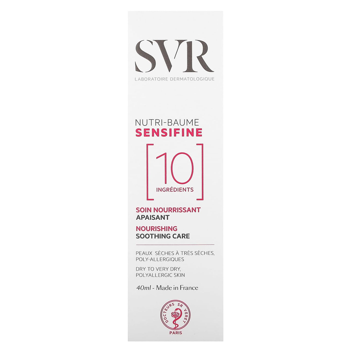 SVR, Sensifine, Nutri-Balm, Fragrance-Free, 1.4 fl oz (40 ml)