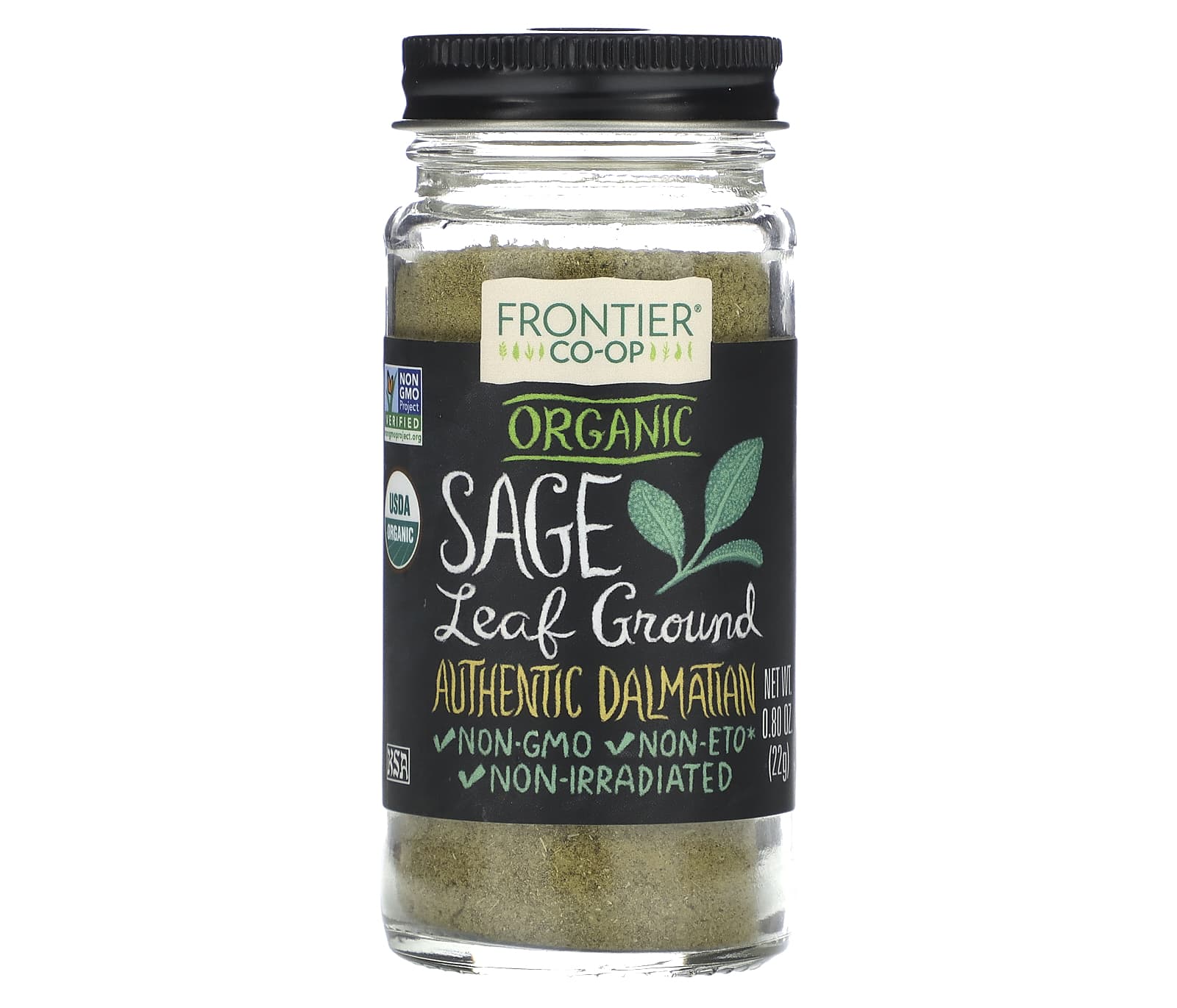 Frontier Co-op-Organic Sage Leaf Ground-0.8 oz (22 g)