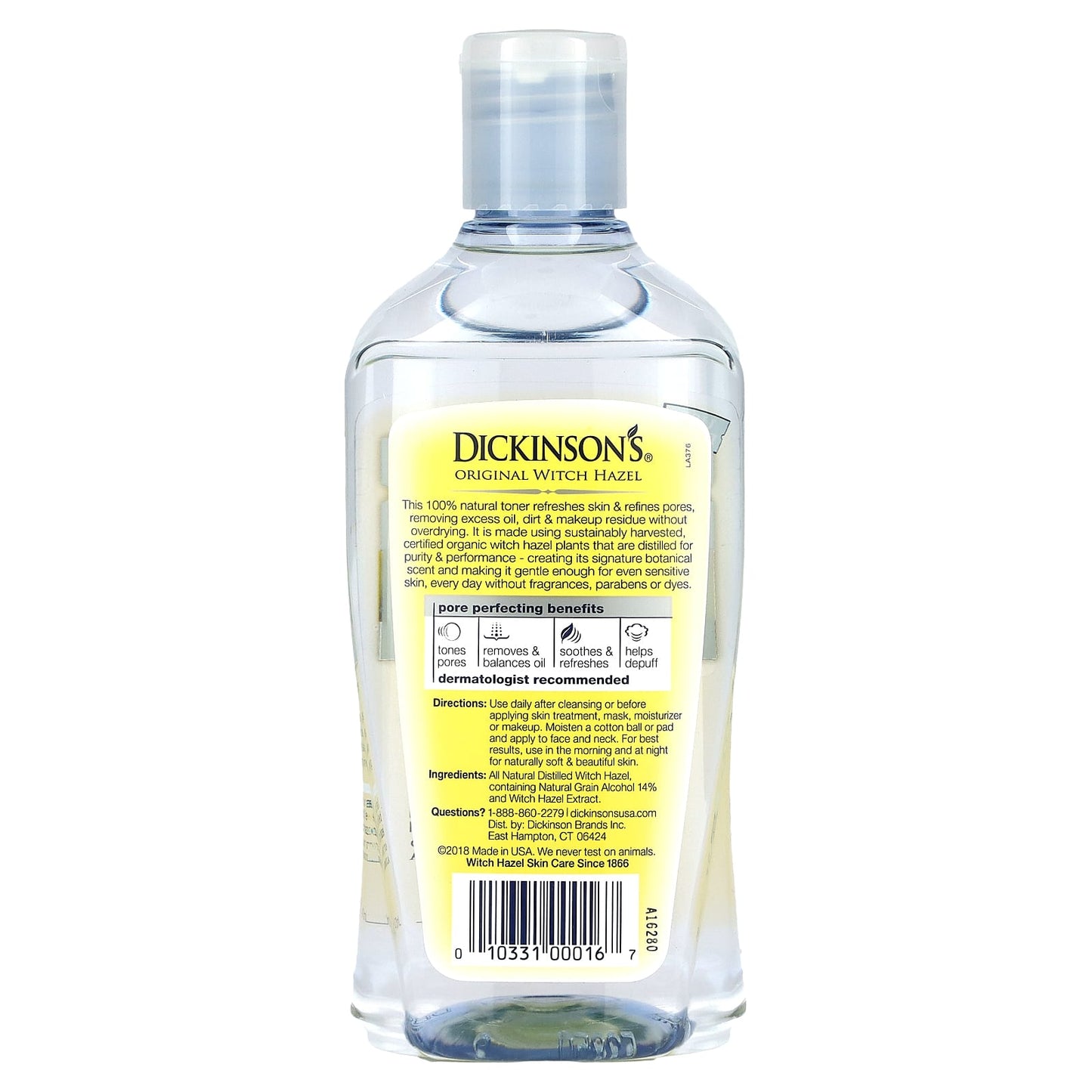 Dickinson Brands, Original Witch Hazel, Pore Perfecting Toner, 16 fl oz (473 ml)