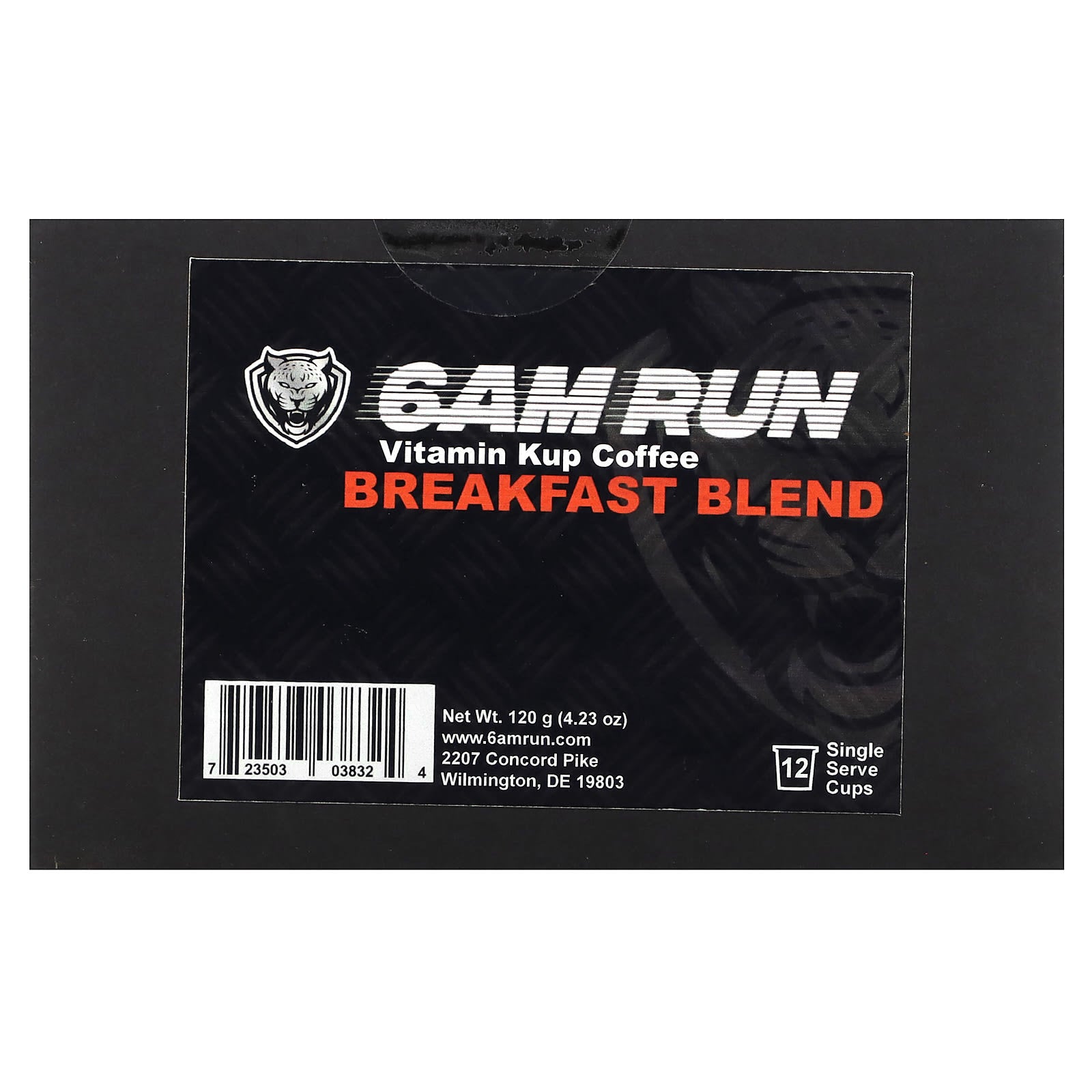 6AM Run-Vitamin Kup Coffee-Breakfast Blend-Decaf-12 Single Serve Cups-4.23 oz (120 g)