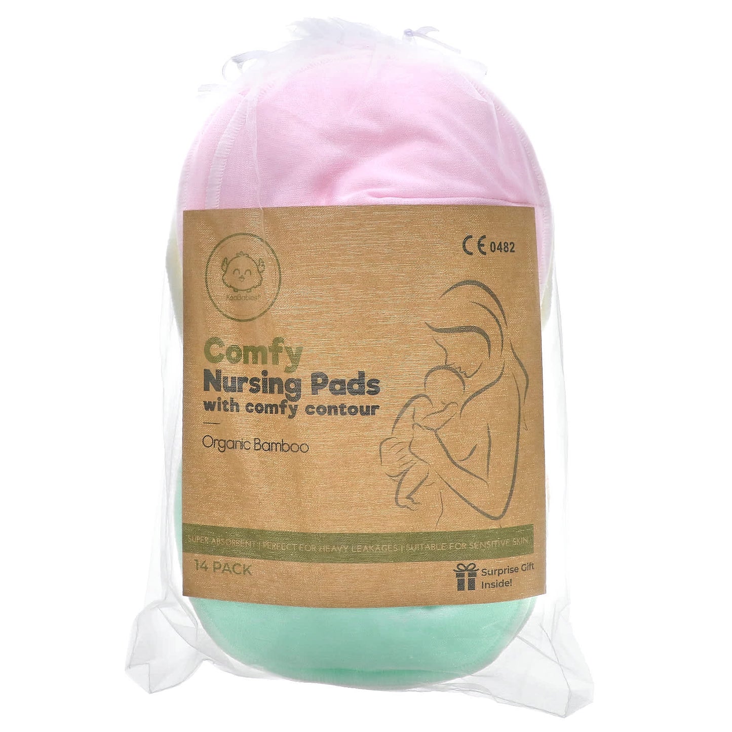 KeaBabies-Comfy Nursing Pads-Pastel Touch-14 Pack