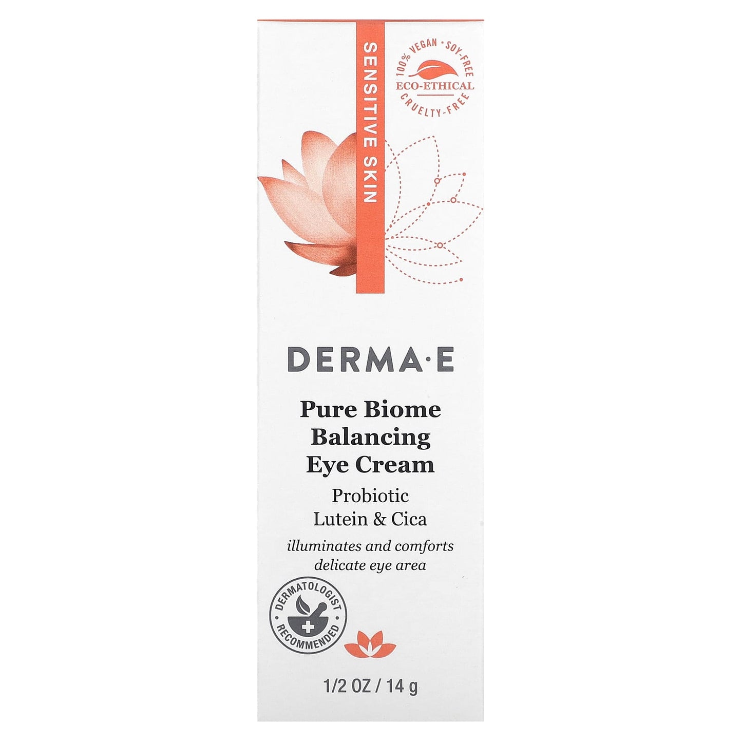 DERMA E, Pure Biome Balancing Eye Cream, 1/2 oz (14 g)