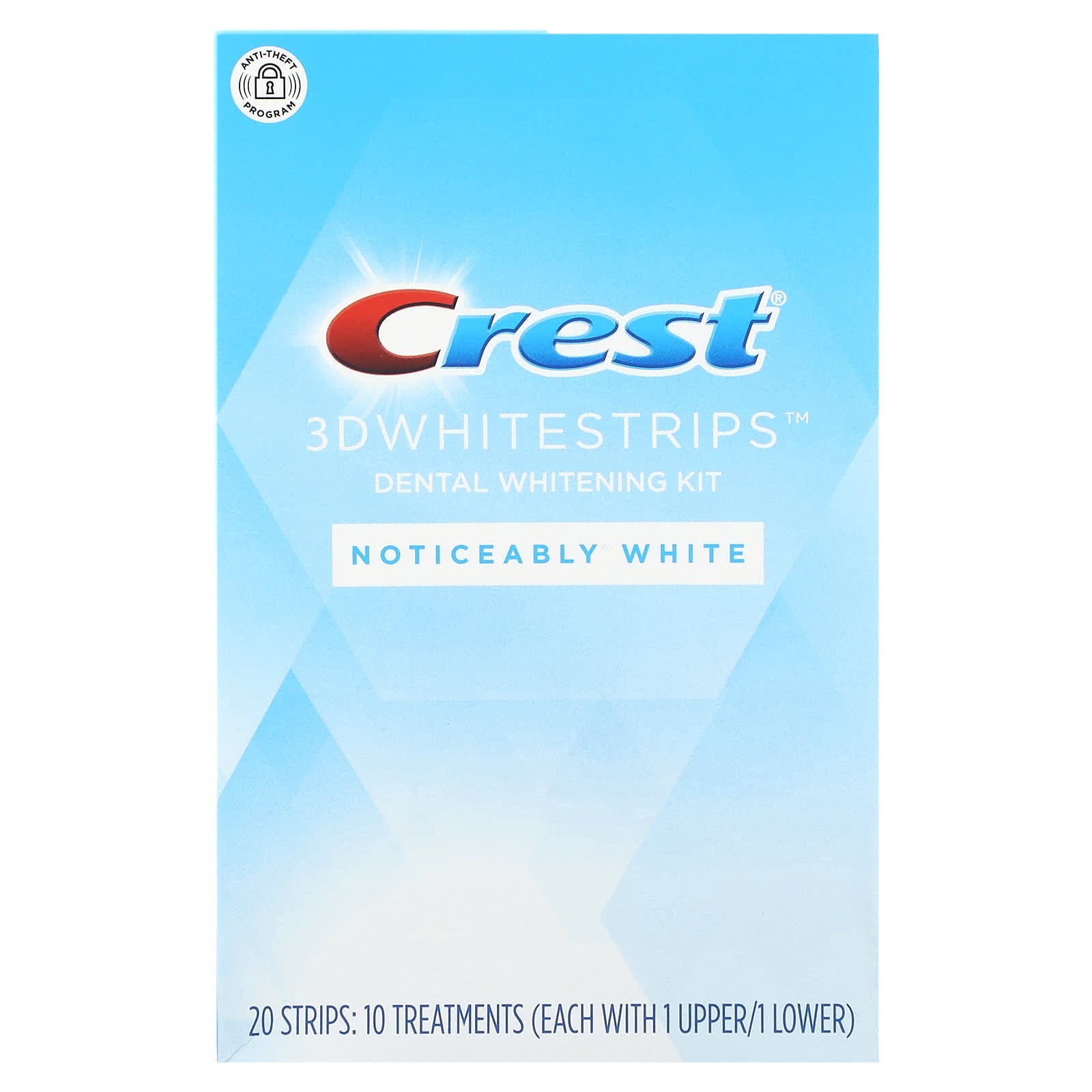 Crest-3D Whitestrips-Dental Whitening Kit-Noticeably White-20 Strips