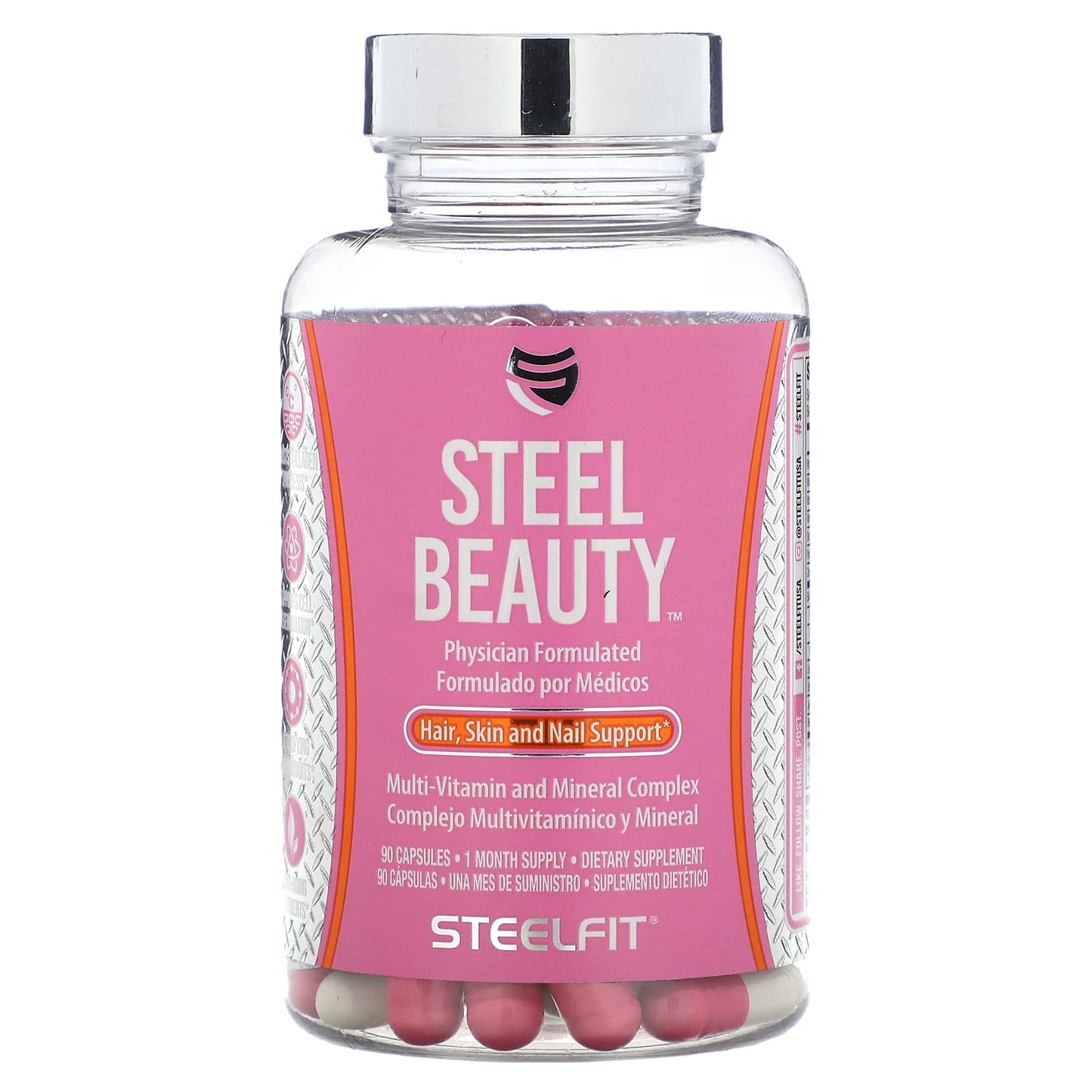 SteelFit-Steel Beauty-Hair Skin and Nail Support-90 Capsules