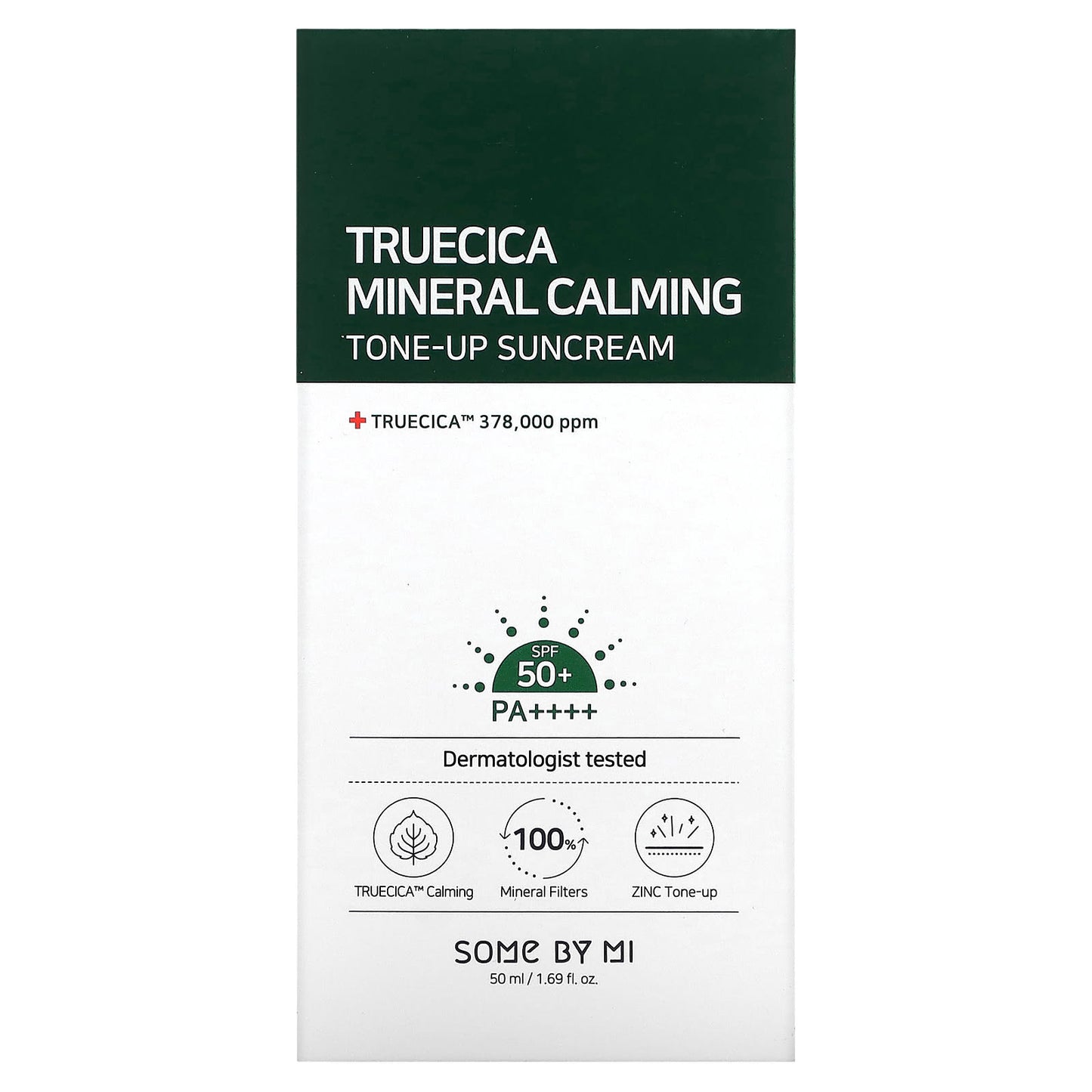 SOME BY MI, Truecica Mineral Calming, Tone-Up Sunscreen, SPF 50+ PA++++, 1.69 fl oz (50 ml)