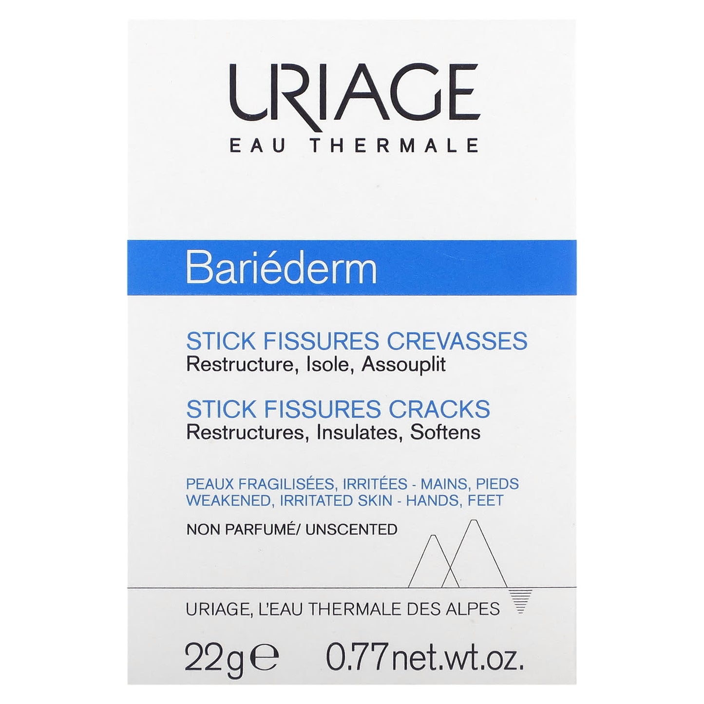 Uriage, Bariéderm, Stick Fissures Cracks, Unscented, 0.77 oz (22 g)