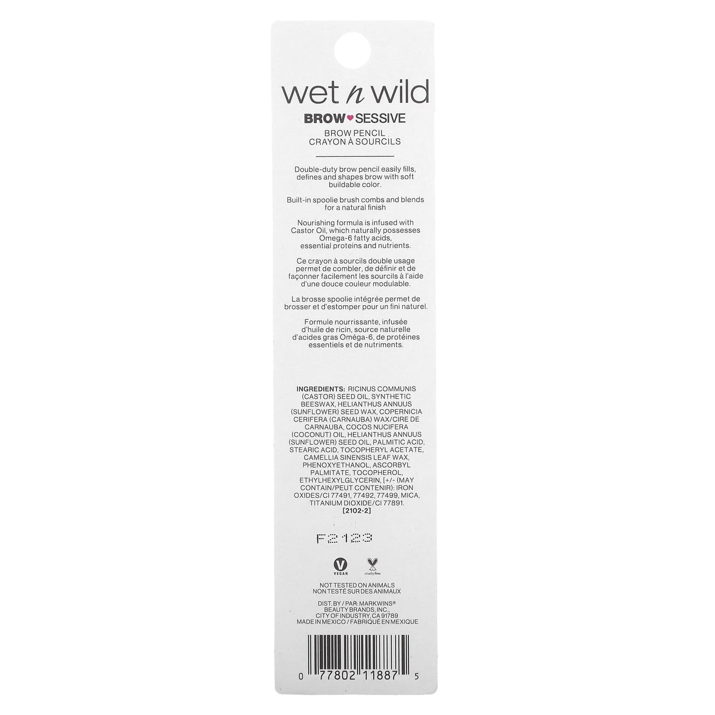 wet n wild, Brow Sessive Pencil, Medium Brown, 0.02 oz (0.7 g)