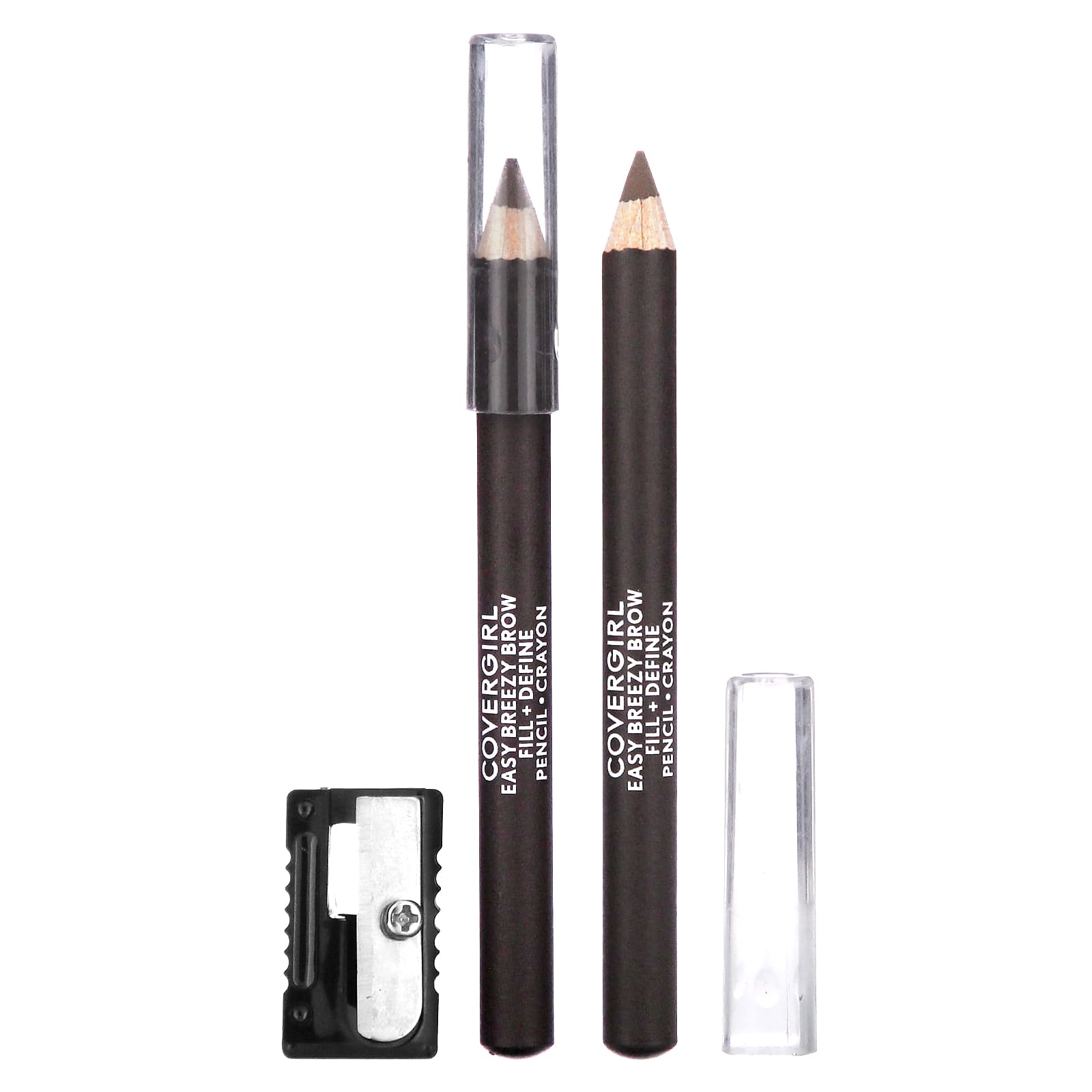 Covergirl-Easy Breezy Brow-Fill + Define Pencils-505 Rich Brown-0.06 oz (1.7 g)