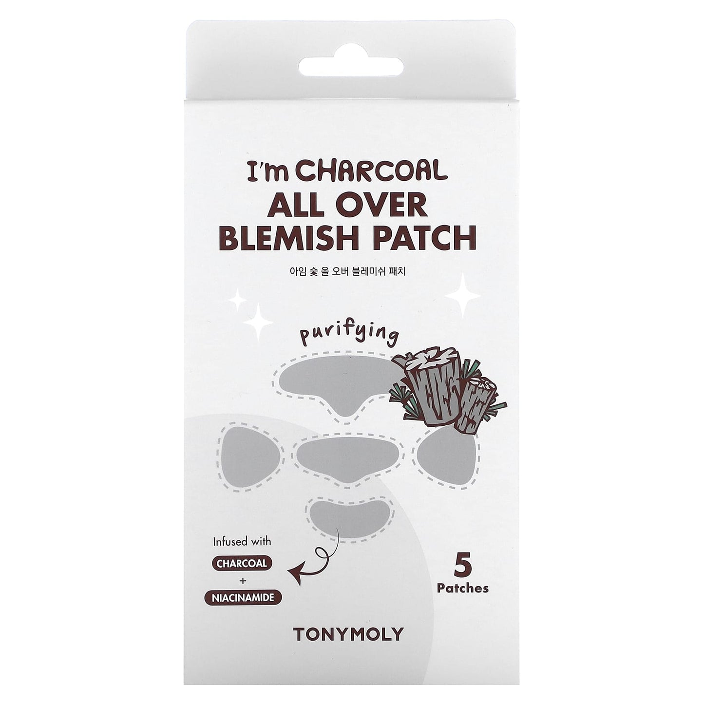 Tony Moly-I´m Charcoal-All Over Blemish Patch-Purifying-5 Patches