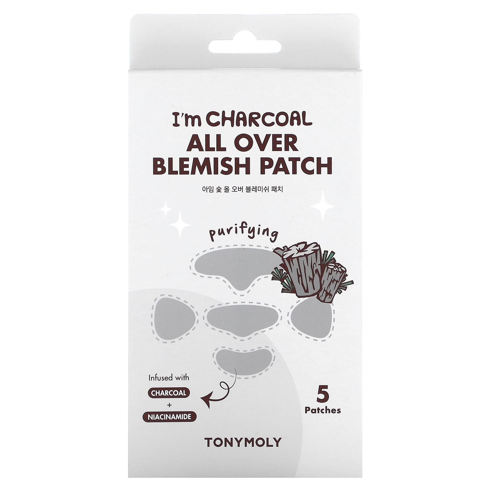 Tony Moly-I´m Charcoal-All Over Blemish Patch-Purifying-5 Patches