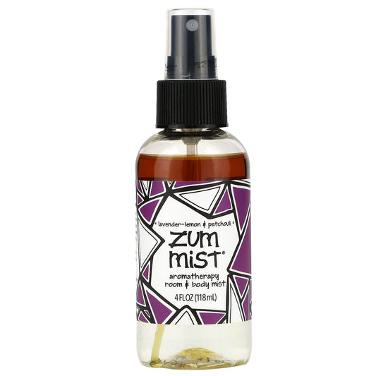 ZUM-Zum Mist-Aromatherapy Room & Body Mist-Lavender-Lemon & Patchouli-4 fl oz (118 ml)