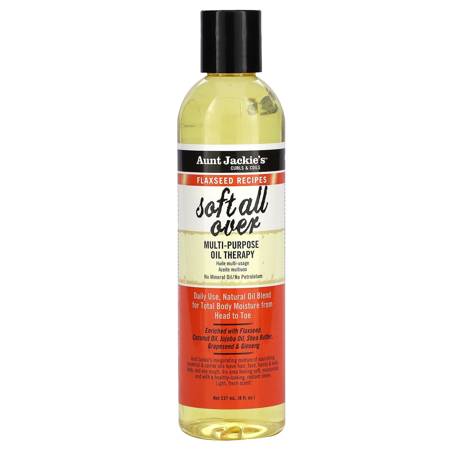 Aunt Jackie's Curls & Coils-Soft All Over-Multi-Purpose Oil Therapy-8 fl oz (237 ml)