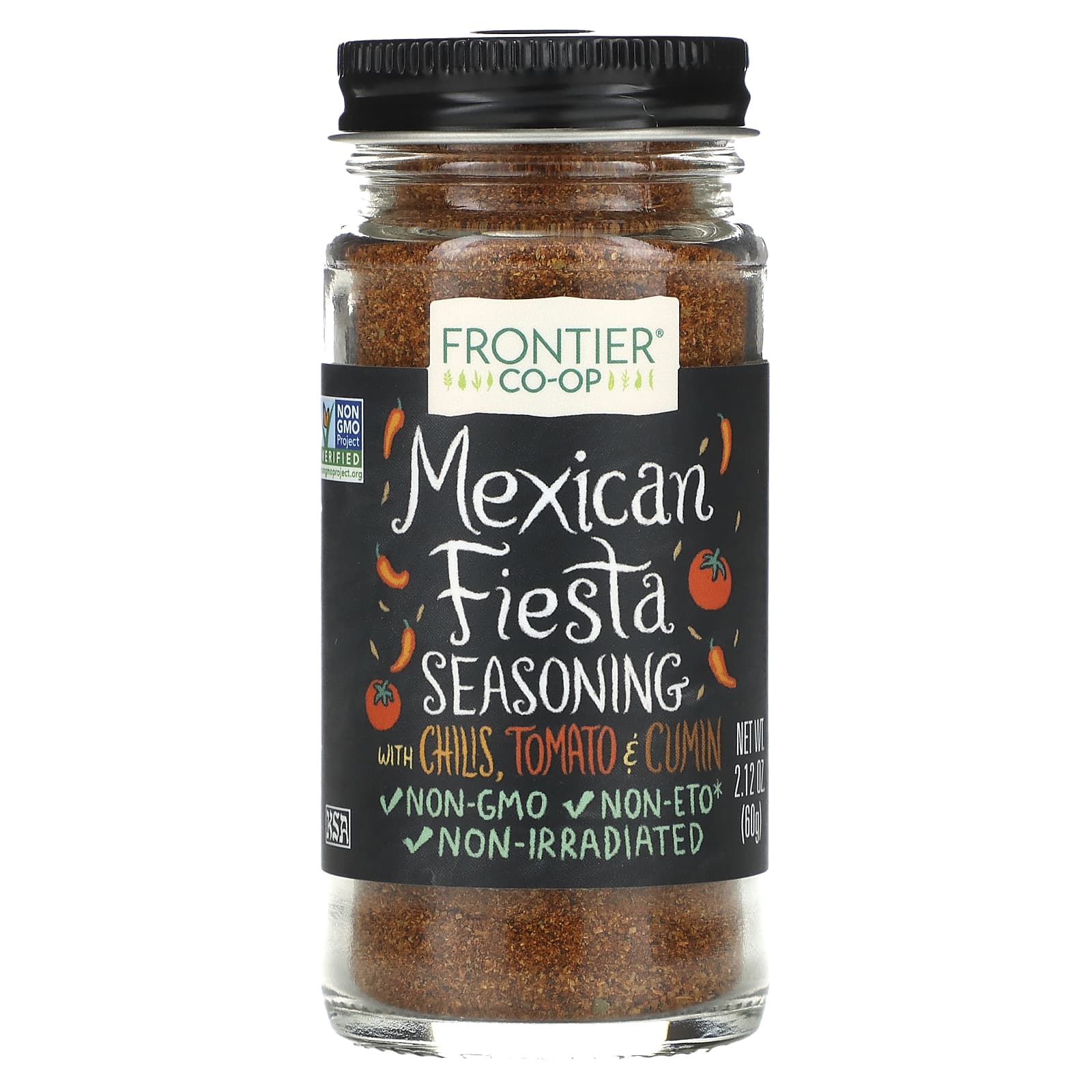 Frontier Co-op-Mexican Fiesta Seasoning-With Chilis-Tomato & Cumin-2.12 oz (60 g)