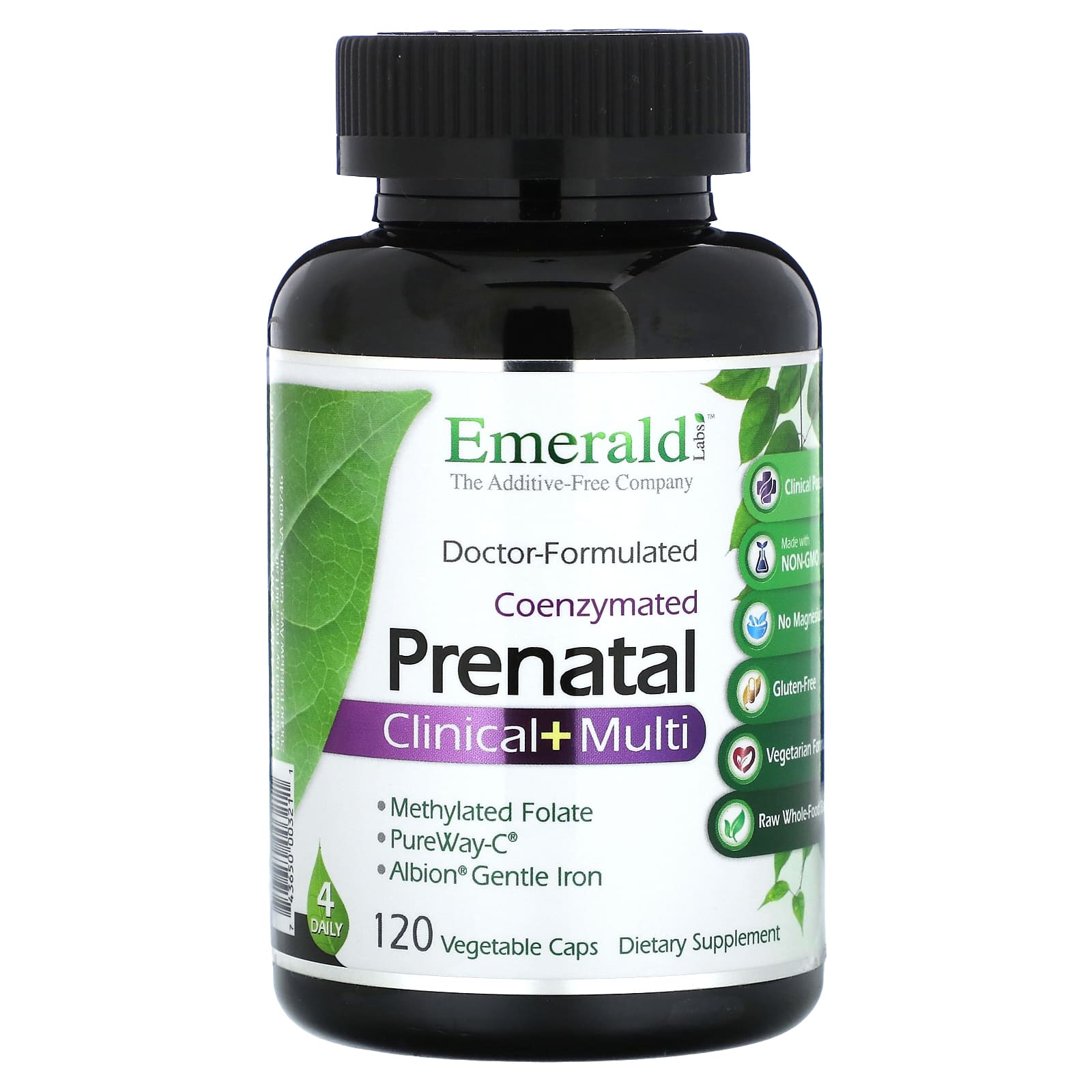 Emerald Laboratories-Coenzymated Prenatal Clinical + Multi-120 Vegetable Caps