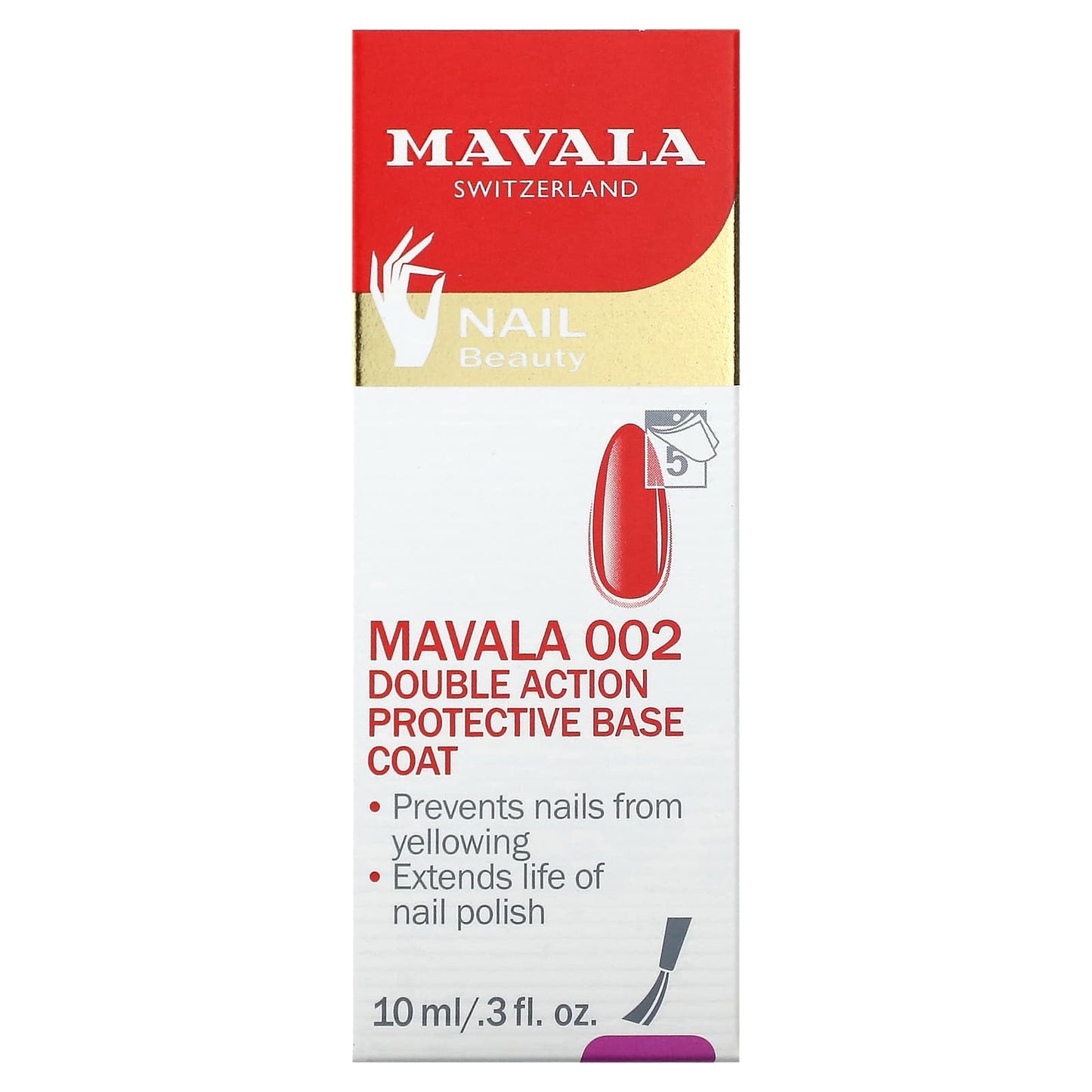 Mavala, Nail Beauty, Mavala 002 Double Action Protective Base Coat, 0.3 fl oz (10 ml)